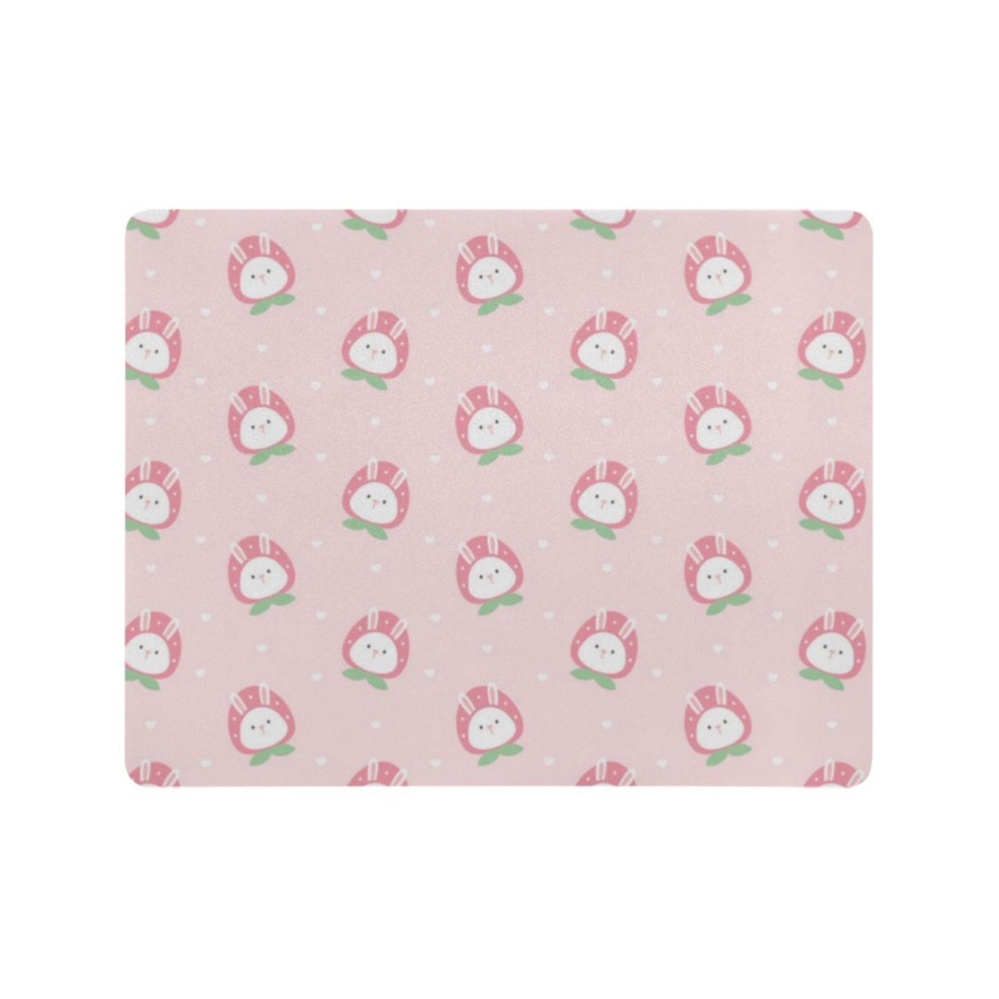 Pastel kawaii desk mat with charming motifs and cozy aesthetic