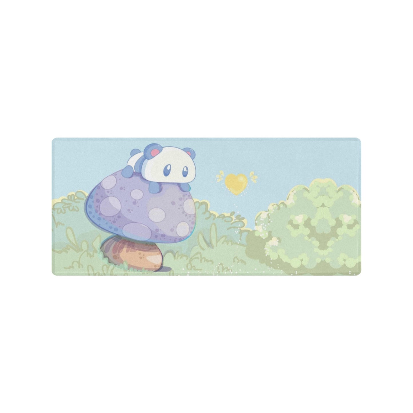 Cute and colourful desk mat perfect for kawaii-themed workspaces or gaming setups