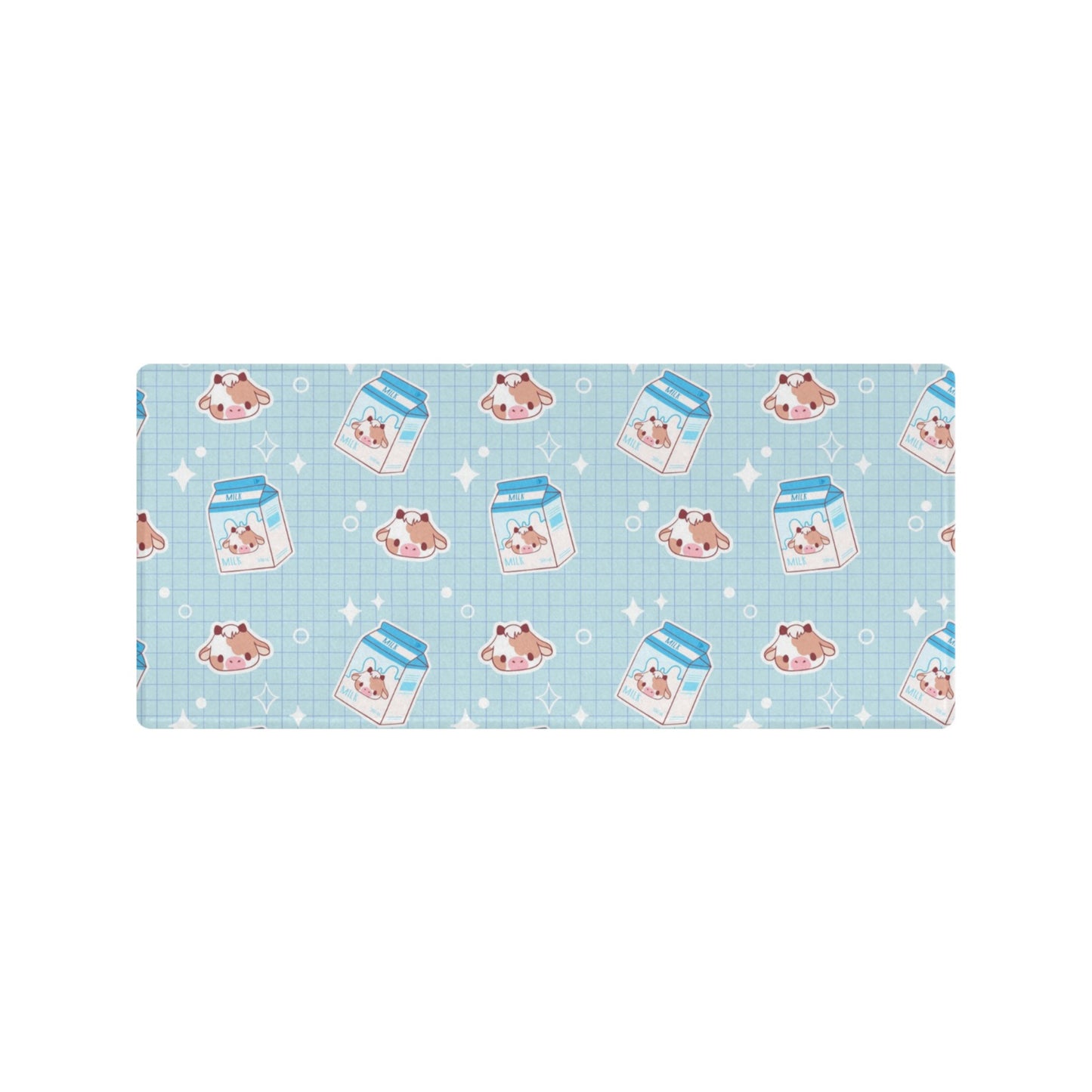 Soft kawaii desk mat with adorable cartoon design on a white background