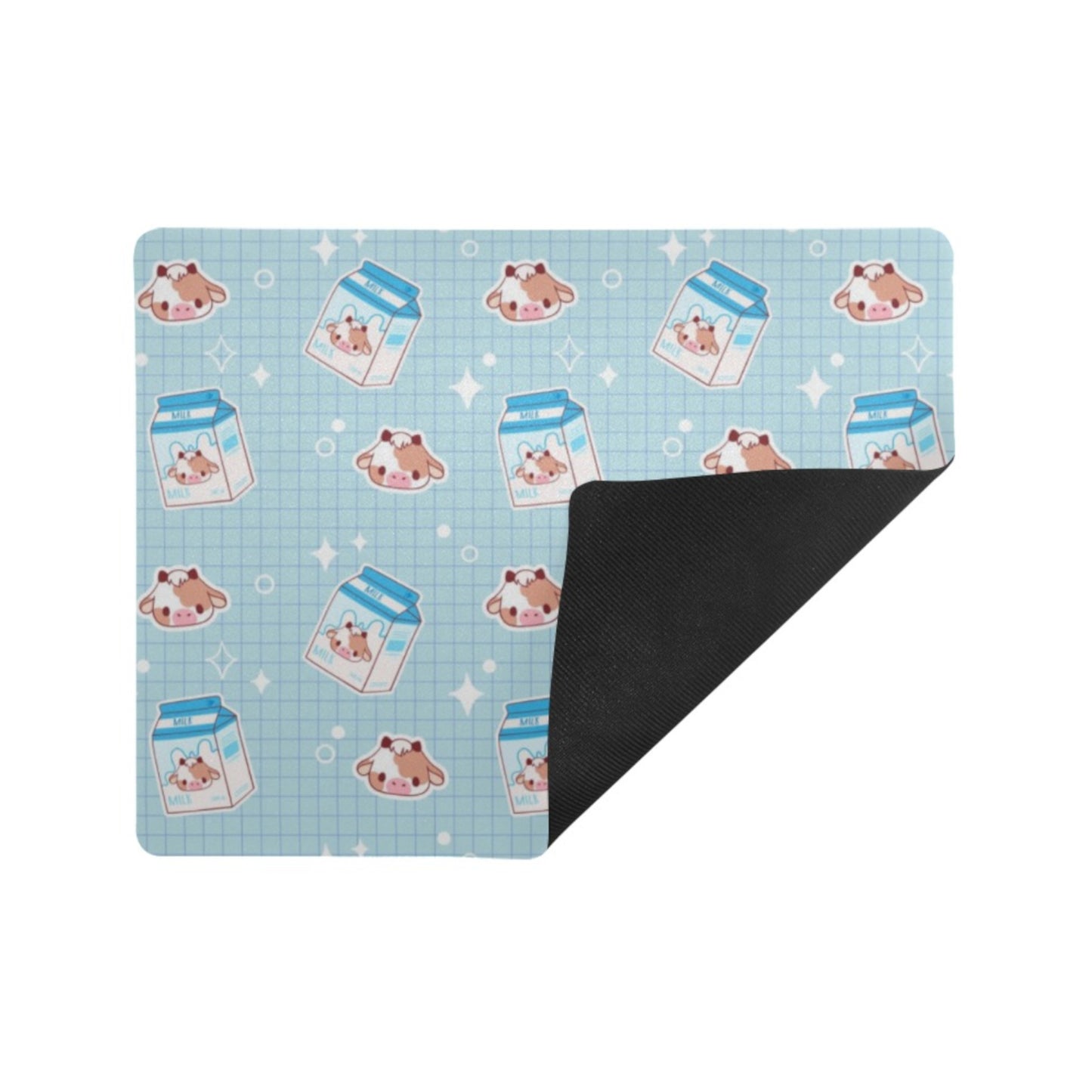 Soft kawaii desk mat with adorable cartoon design on a white background
