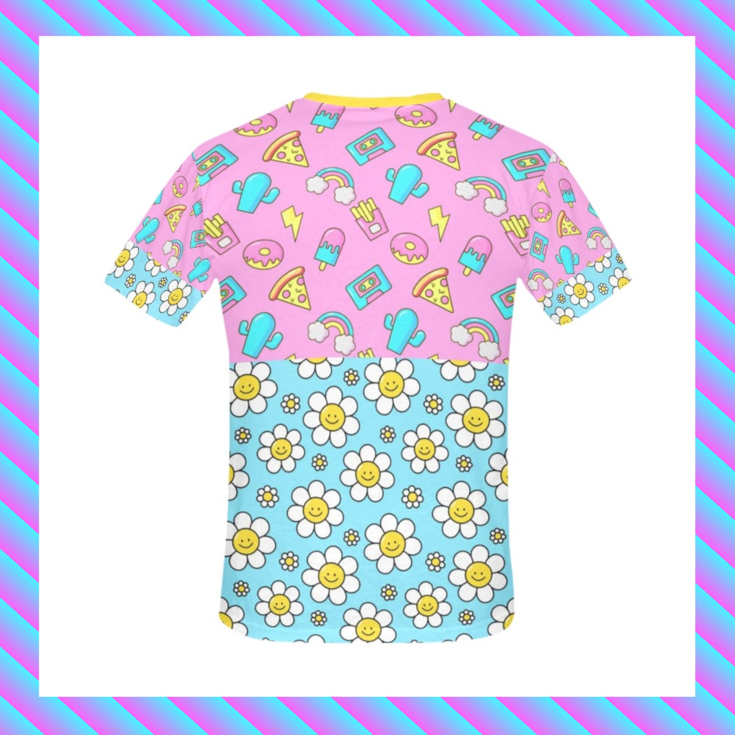 Harajuku Kidcore daisy t-shirt displayed on clean white background