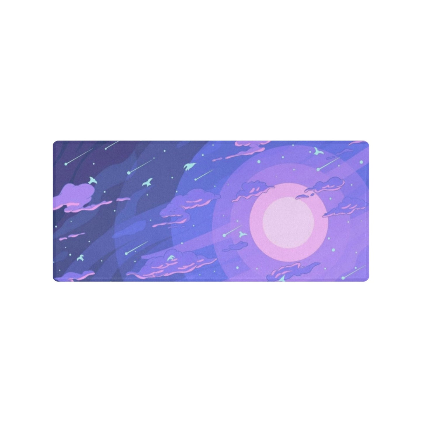 Cute and colorful desk mat perfect for kawaii-themed workspaces or gaming setups
