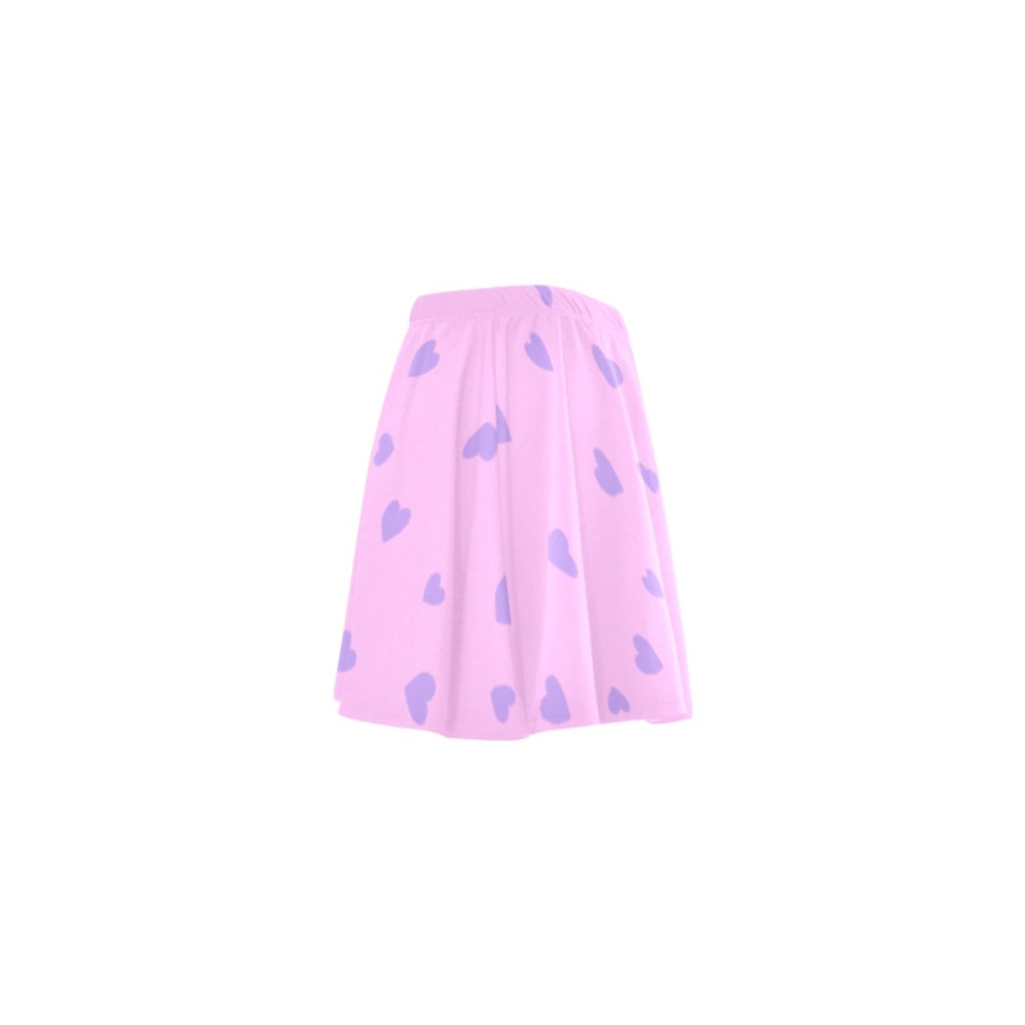 Pink and purple pastel kawaii skirt displayed on clean white background
