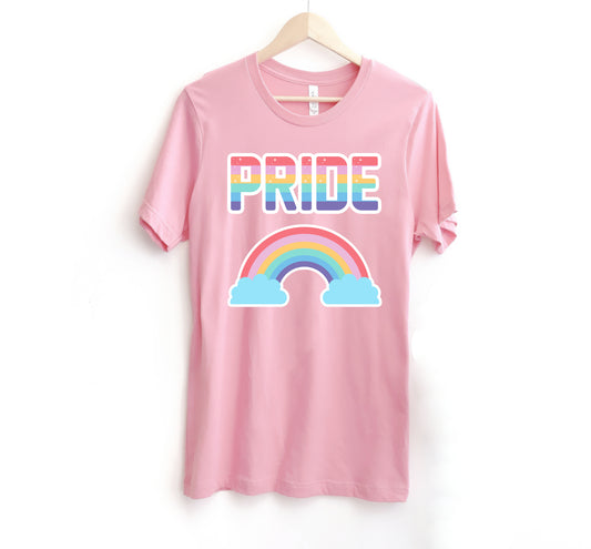 LGBT_Kawaii_pride_cute_shirt_pink on white background