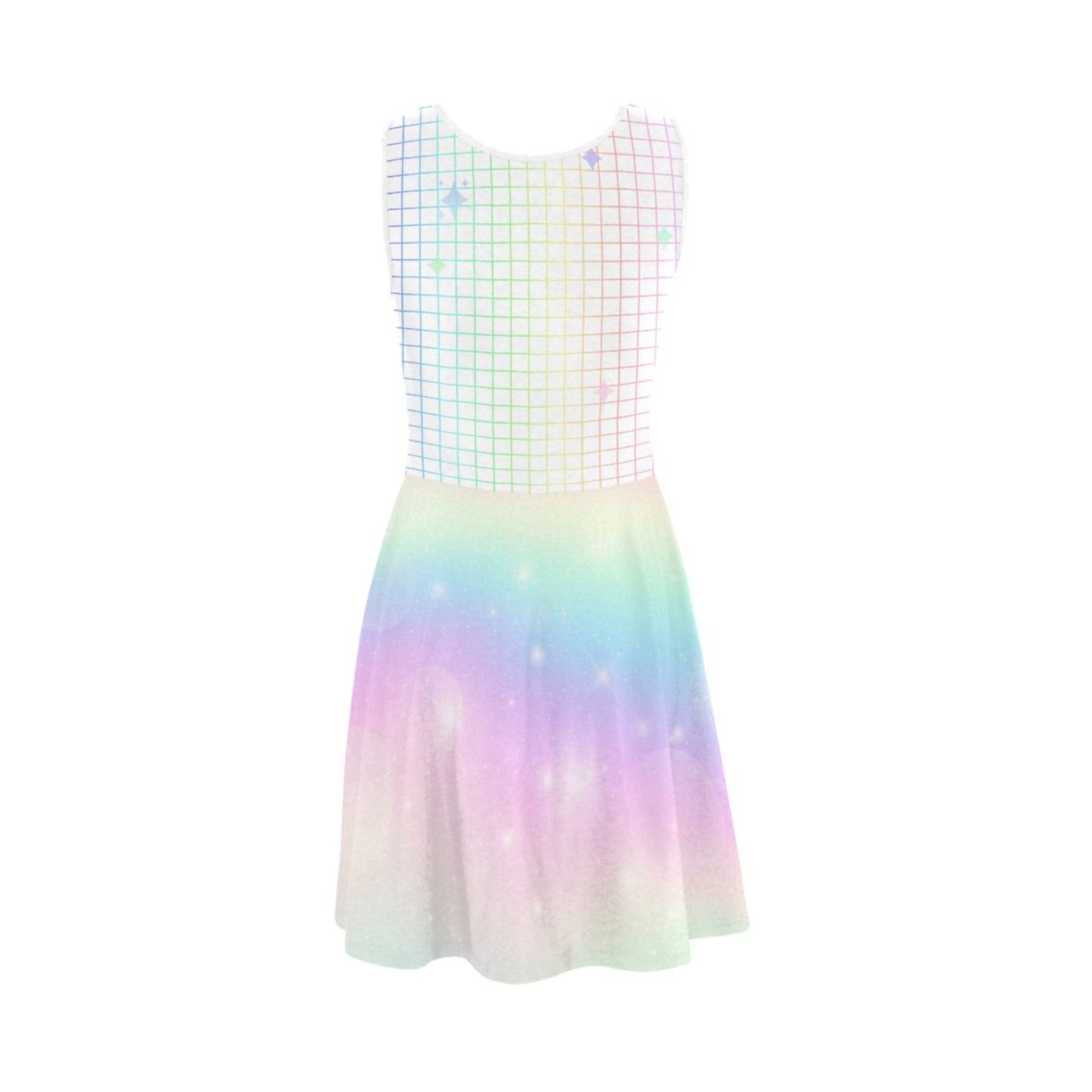 cute rainbow kawaii dress in a white background