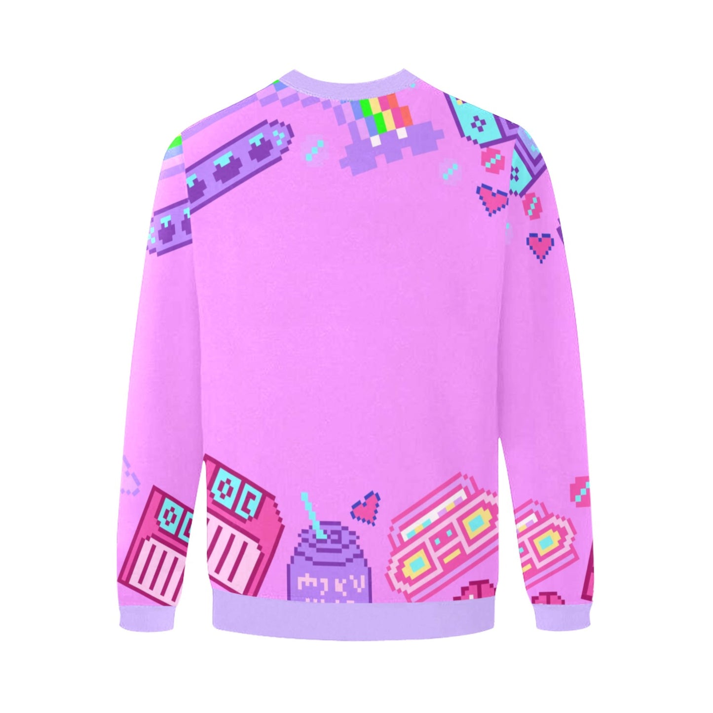 Harajuku sweatshirt with videogame controller print on white background