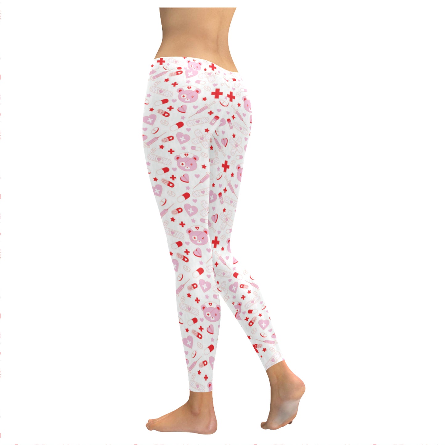 Menhera Kawaii Leggings with Cute Bear Design displayed on a clean background