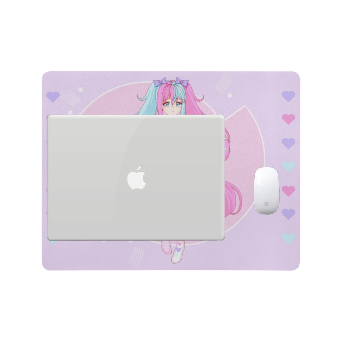 Cute and colorful desk mat perfect for kawaii-themed workspaces or gaming setups