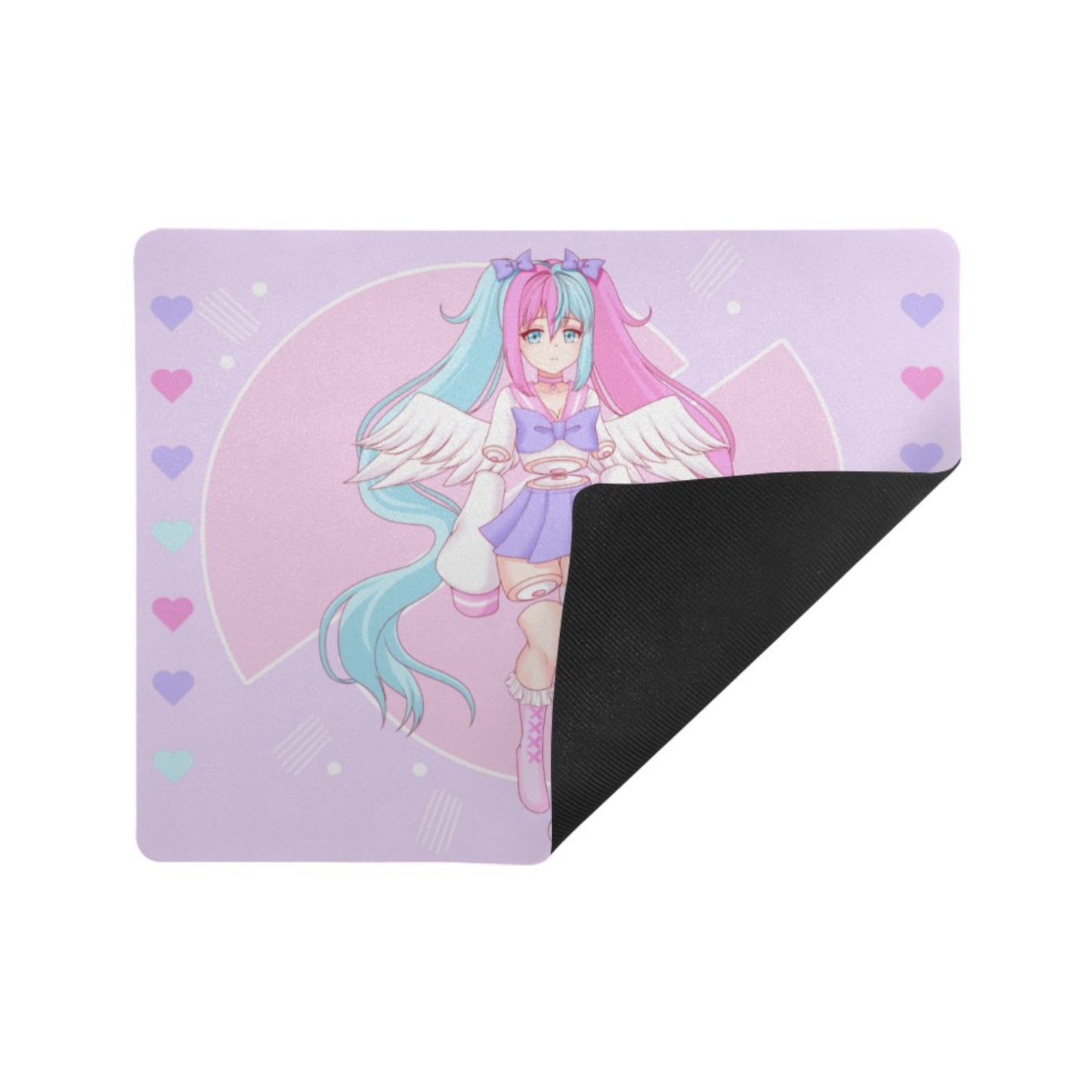 Cute and colorful desk mat perfect for kawaii-themed workspaces or gaming setups