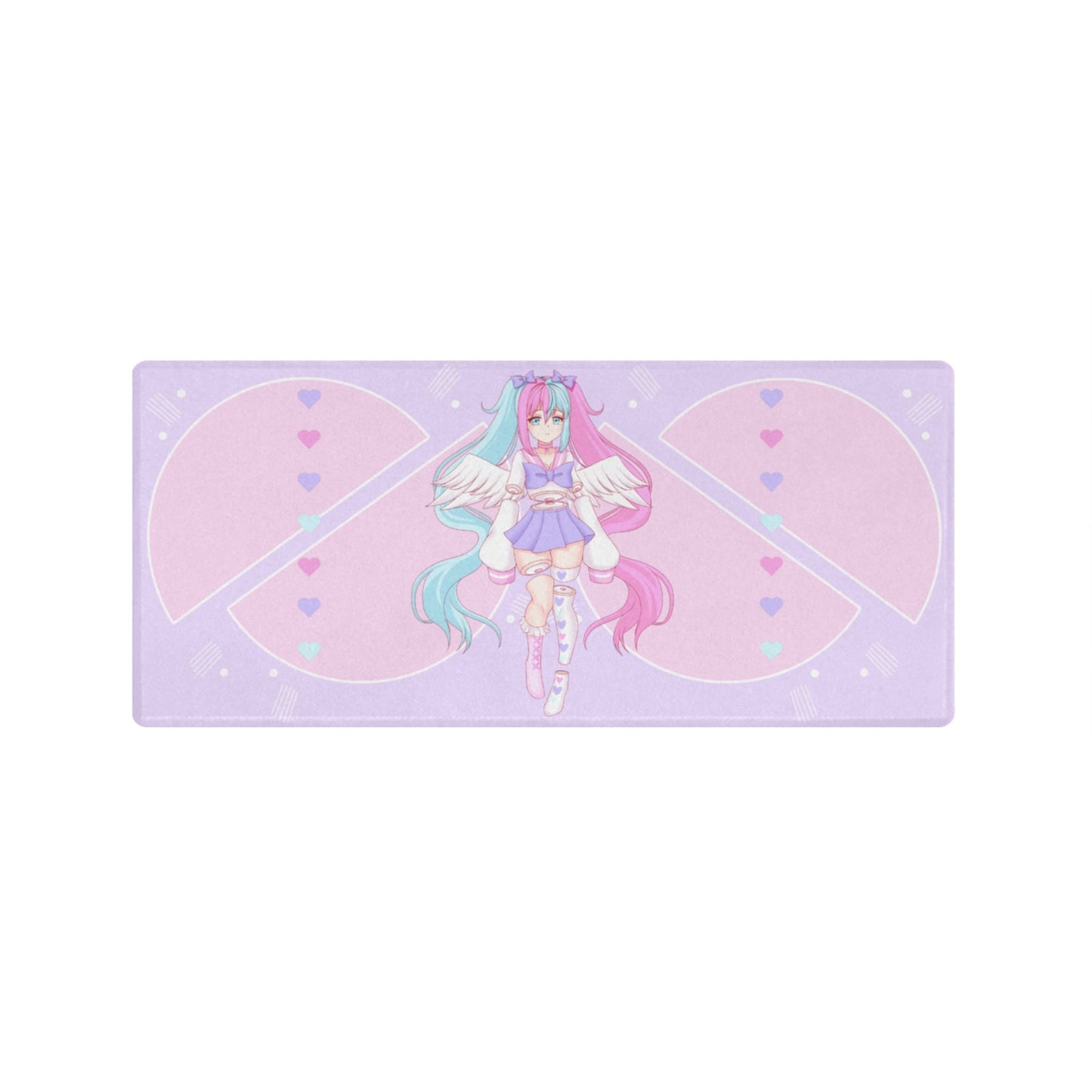 Cute and colorful desk mat perfect for kawaii-themed workspaces or gaming setups