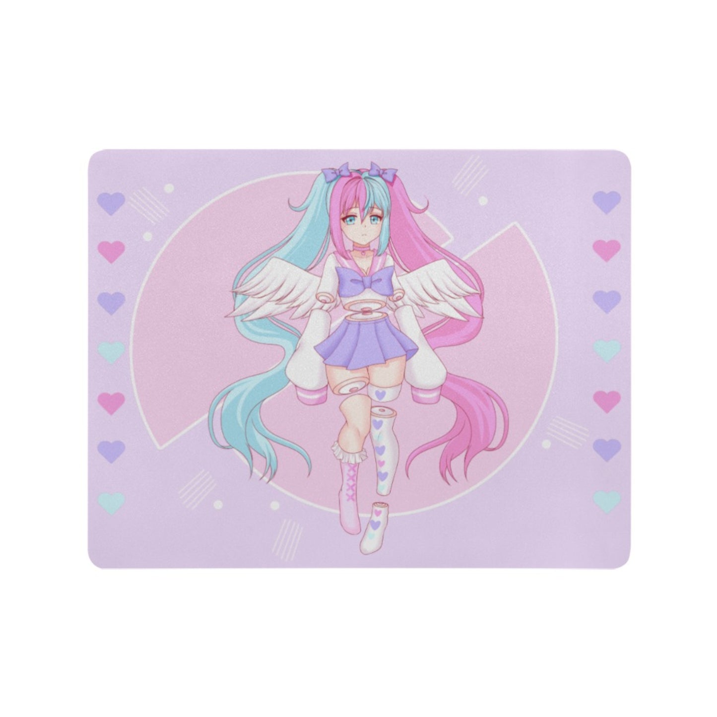 Cute and colorful desk mat perfect for kawaii-themed workspaces or gaming setups