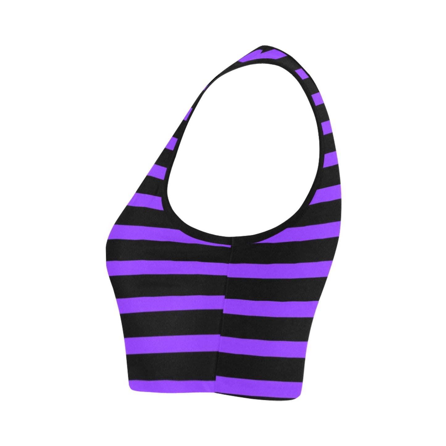Purple and black pastel goth croptop displayed on clean white background