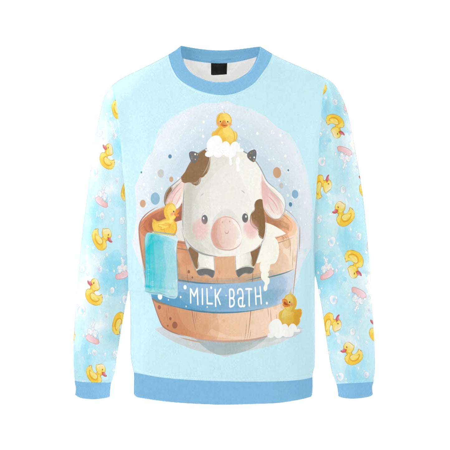 Pastel Goth Yami Kawaii Baby Duck Sweatshirt displayed on a white background