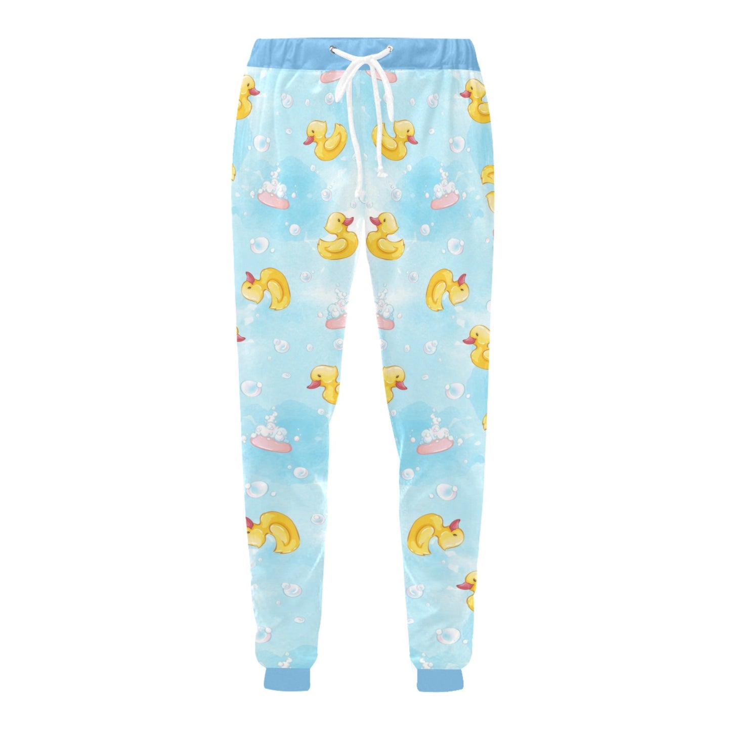 Pastel Goth Yami Kawaii Baby Duck Unisex Jogger Pants displayed on a white background
