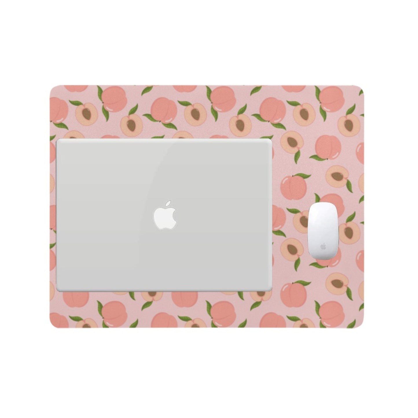 Pastel kawaii desk mat with charming motifs and cozy aesthetic
