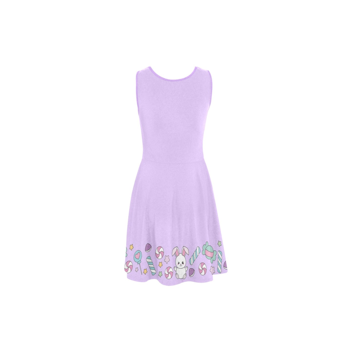 cute Pocky Kawaii Skater dress with candies on a white background