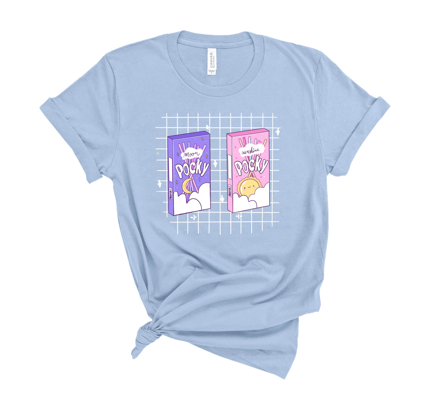 Pocky Yume Kawaii T-Shirtbluedisplayed on a clean white background