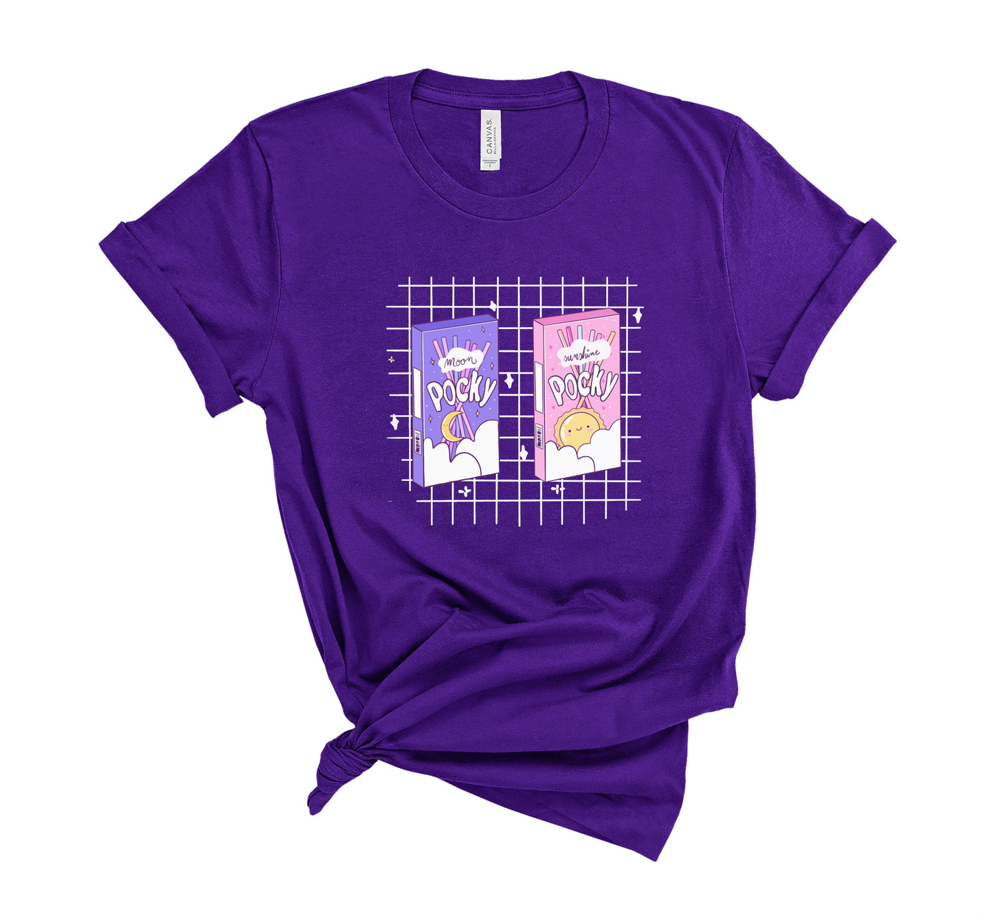 Pocky Yume Kawaii T-Shirt purple displayed on a clean white background