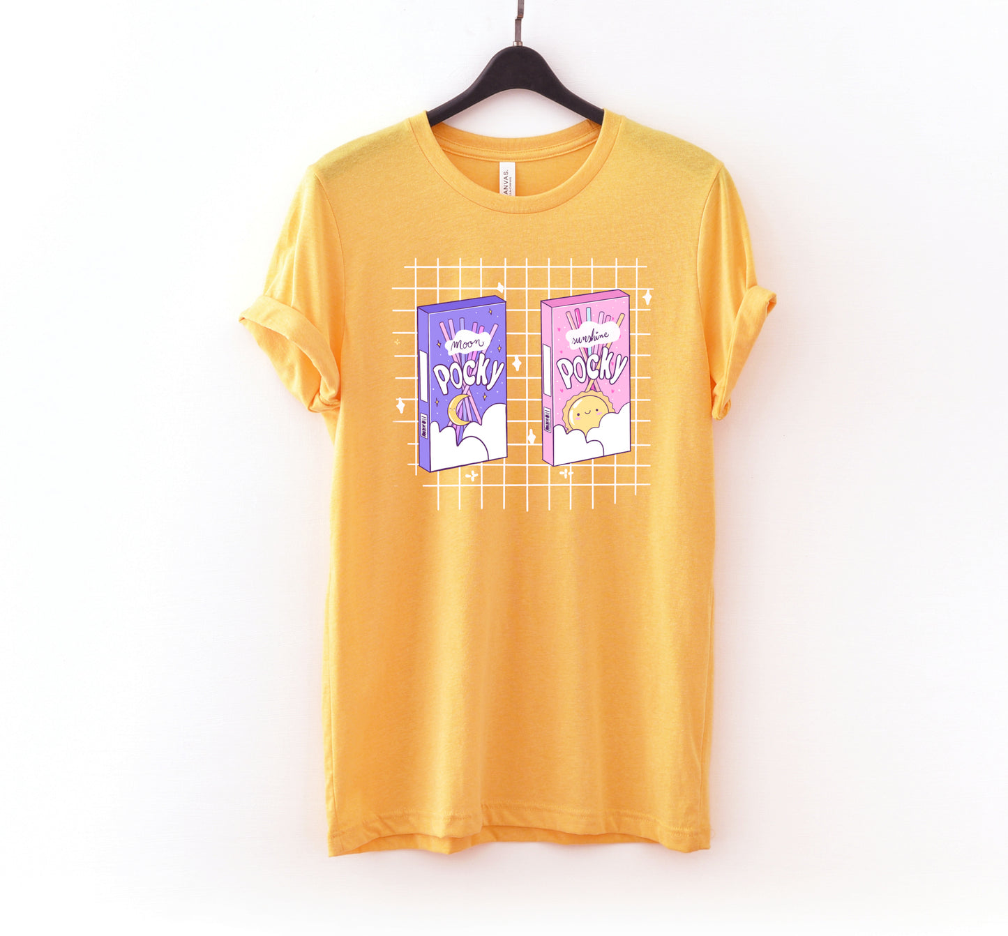 Pocky Yume Kawaii T-Shirt yellow displayed on a clean white background