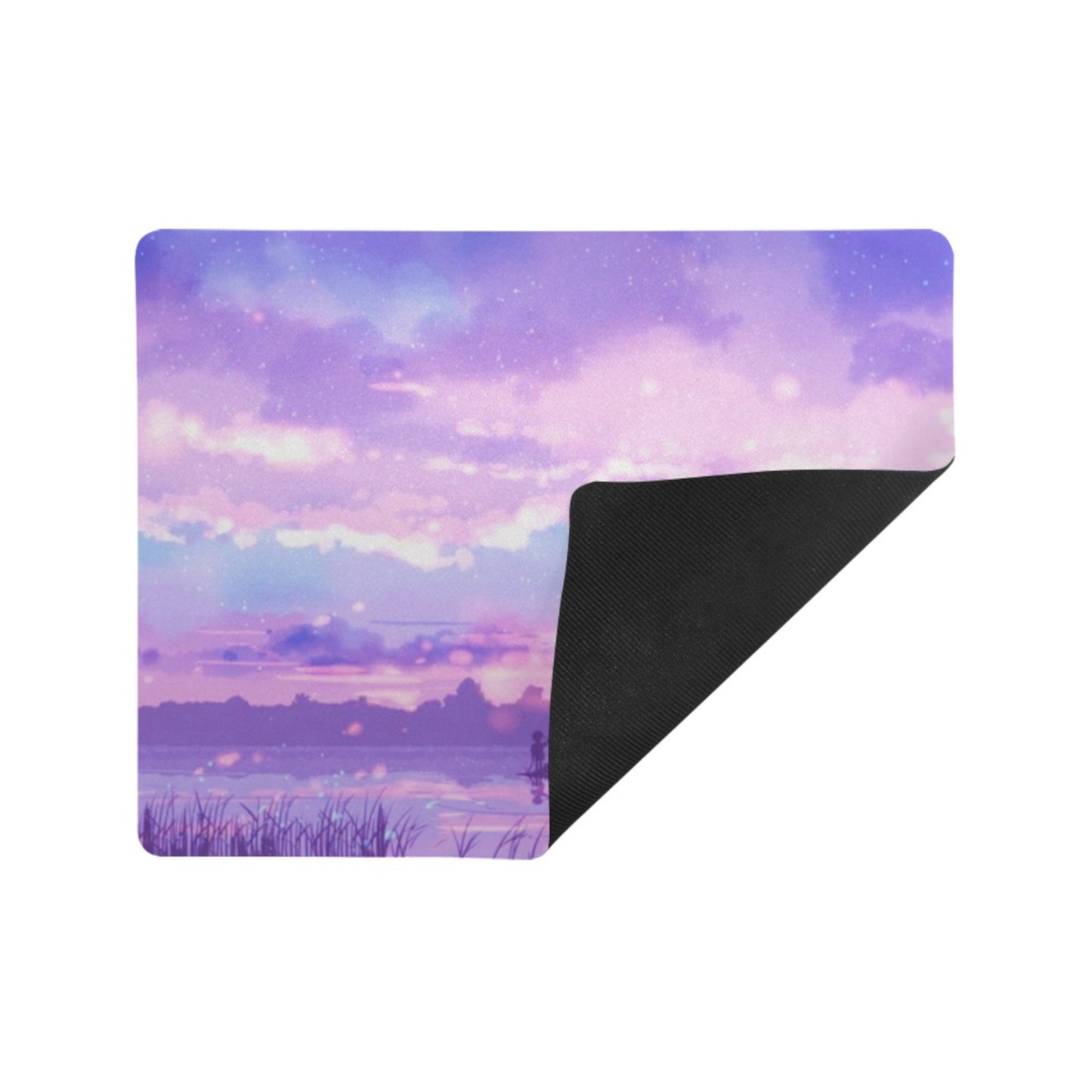 Pastel kawaii desk mat with charming motifs and cozy aesthetic