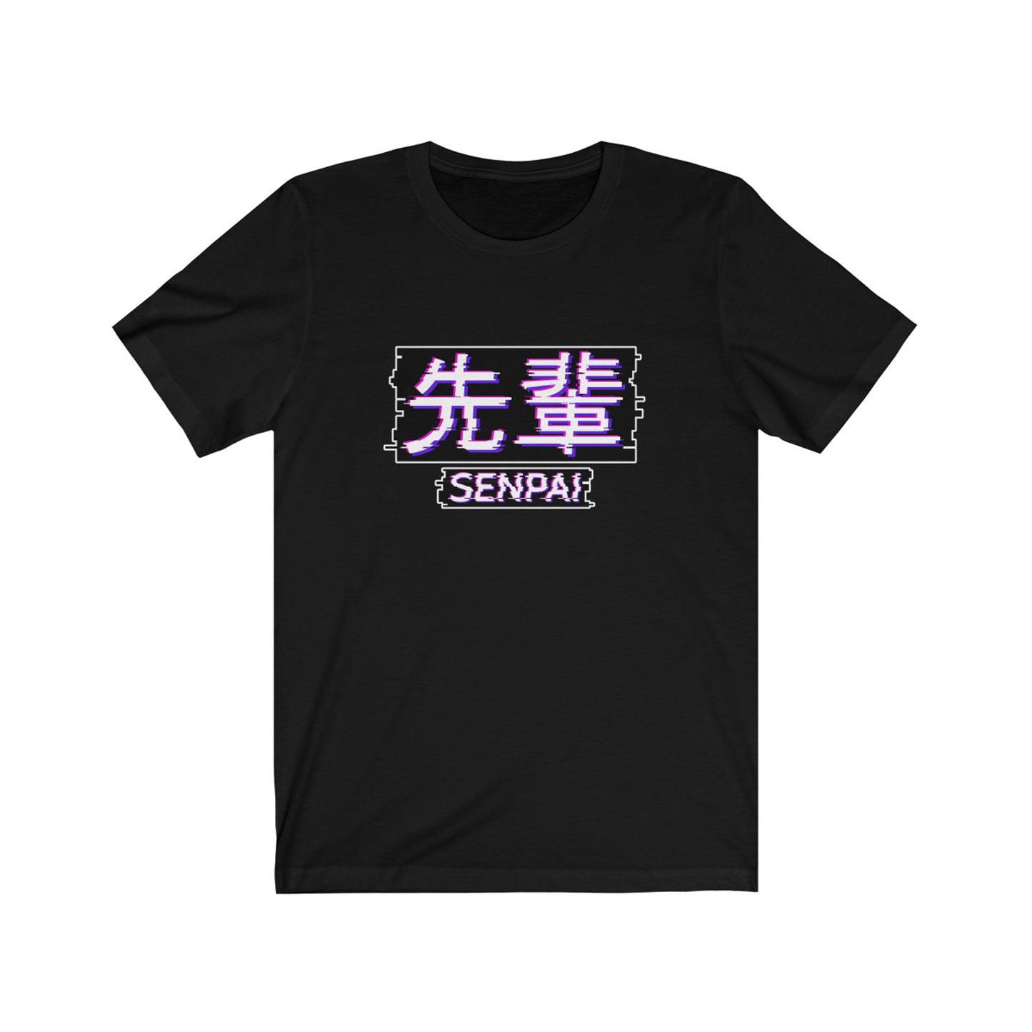 Senpai Pastel Goth Vaporwave glitch Anime Cosplay t-shirt displayed on a clean background