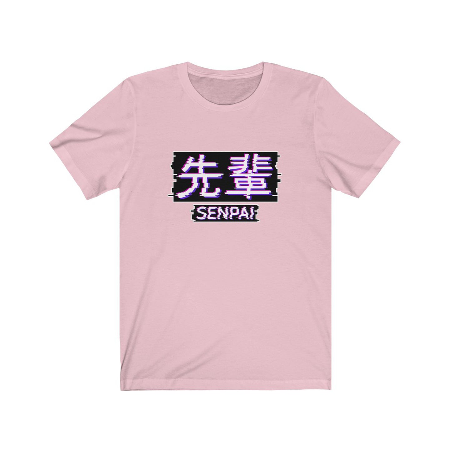 Senpai Pastel Goth Vaporwave glitch Anime Cosplay t-shirt displayed on a clean background