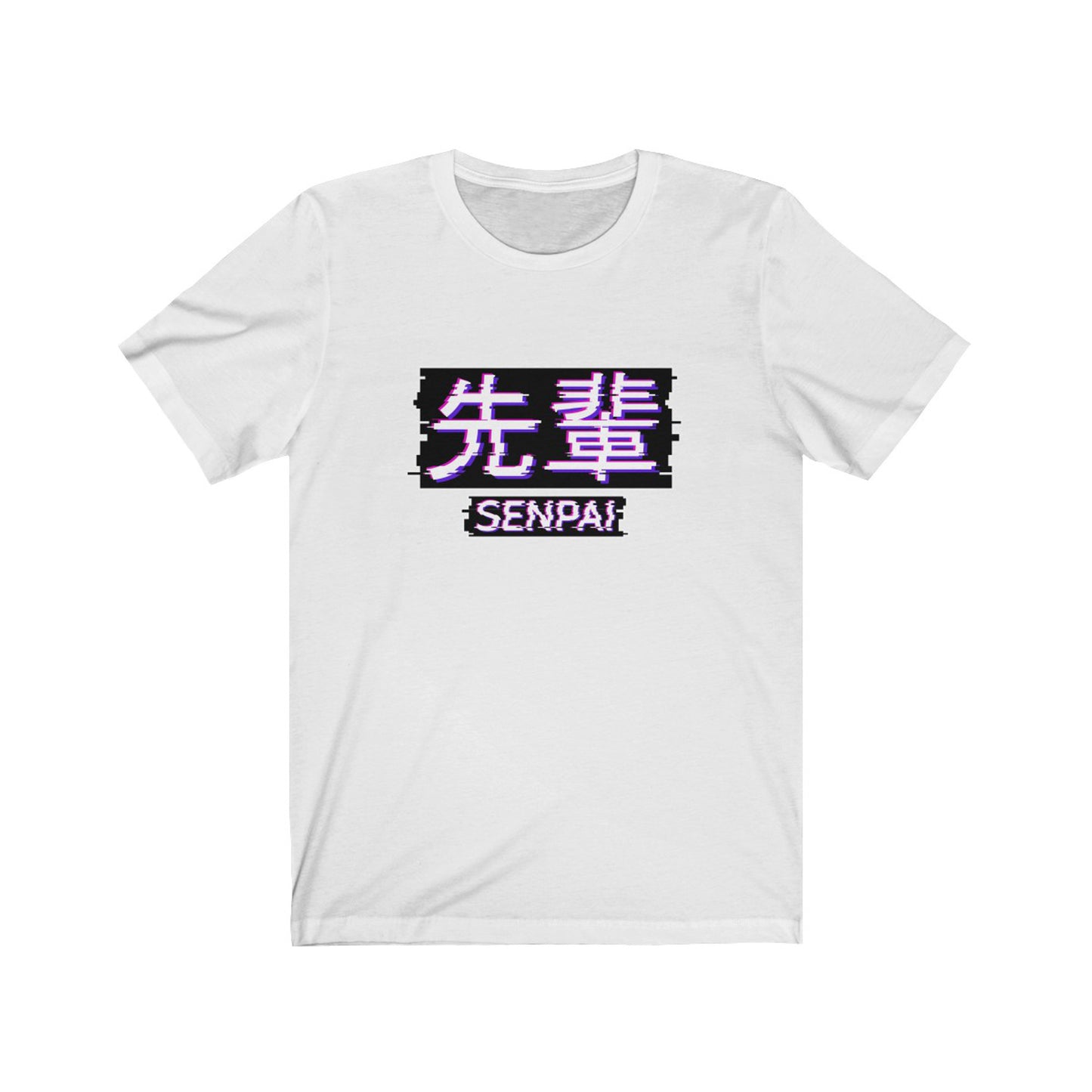 Senpai Pastel Goth Vaporwave glitch Anime Cosplay t-shirt displayed on a clean background
