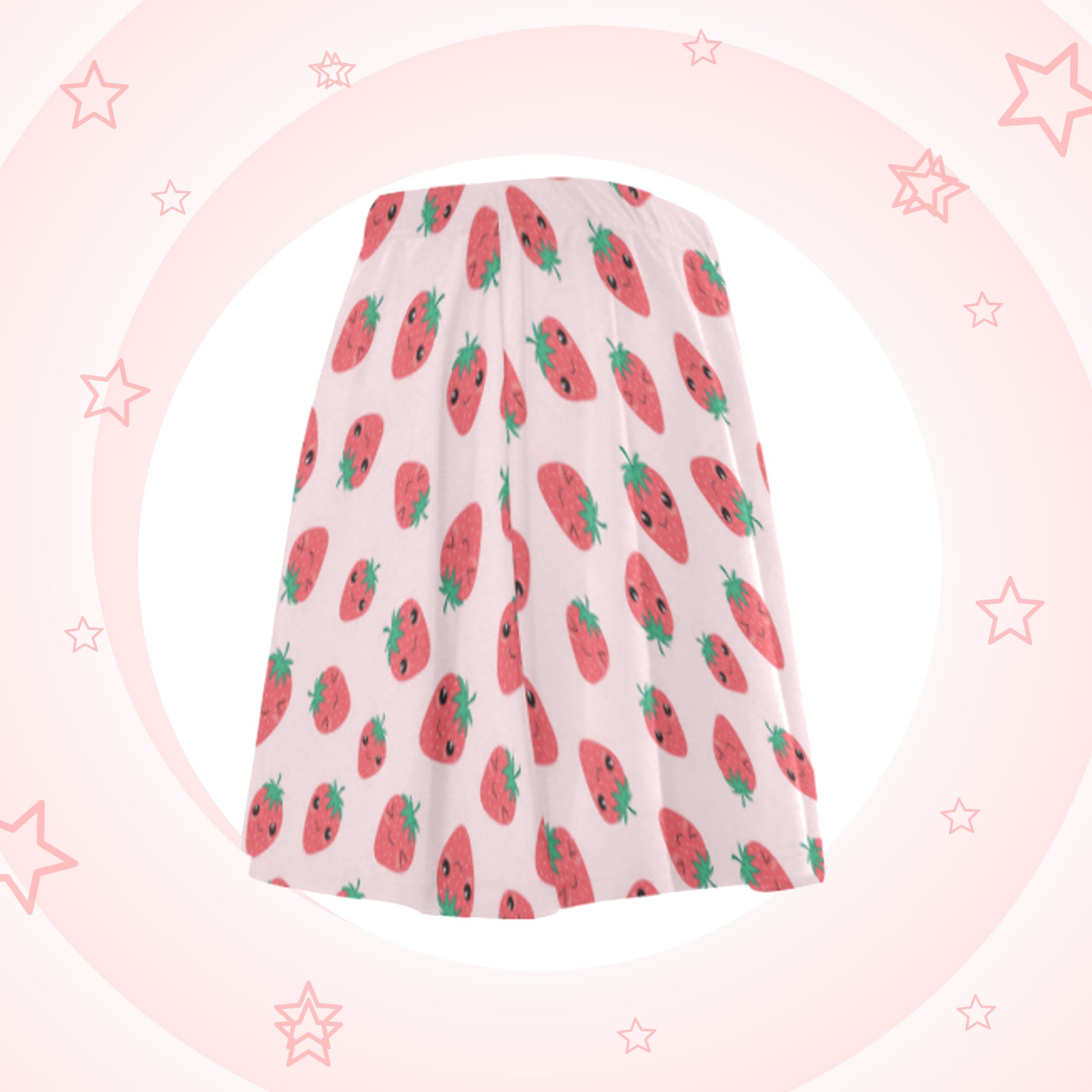 Pink pastel kawaii skirt  displayed on coloured  background