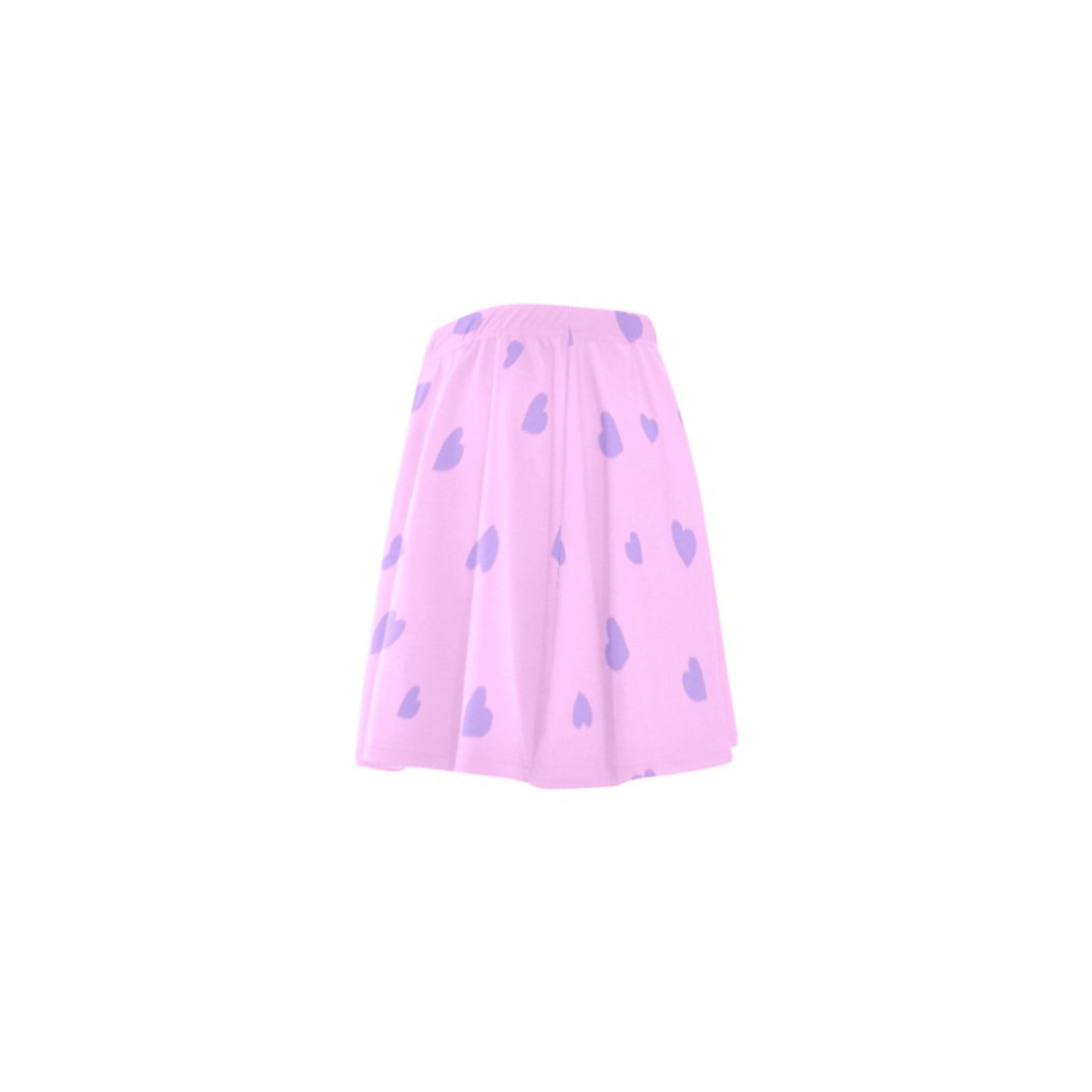 Pink and purple pastel kawaii skirt displayed on clean white background