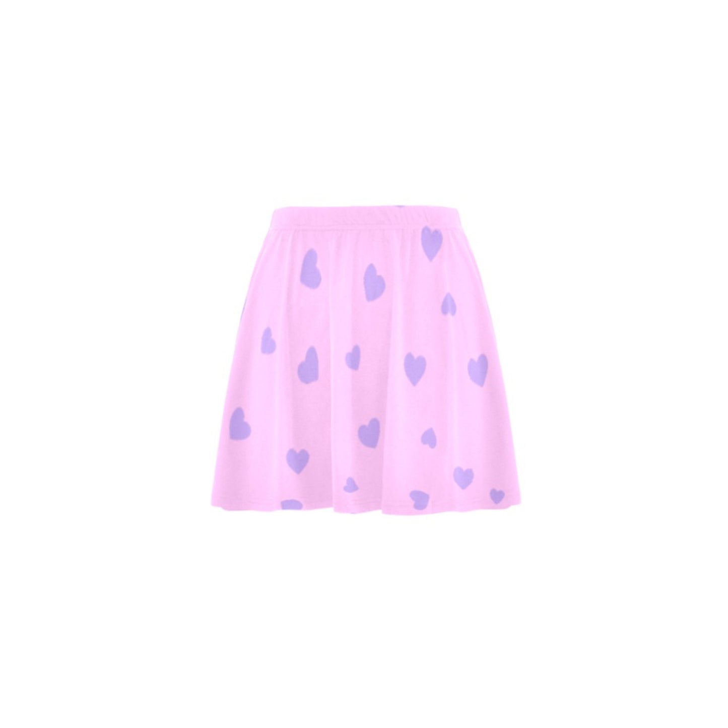 Pink and purple pastel kawaii skirt displayed on clean white background