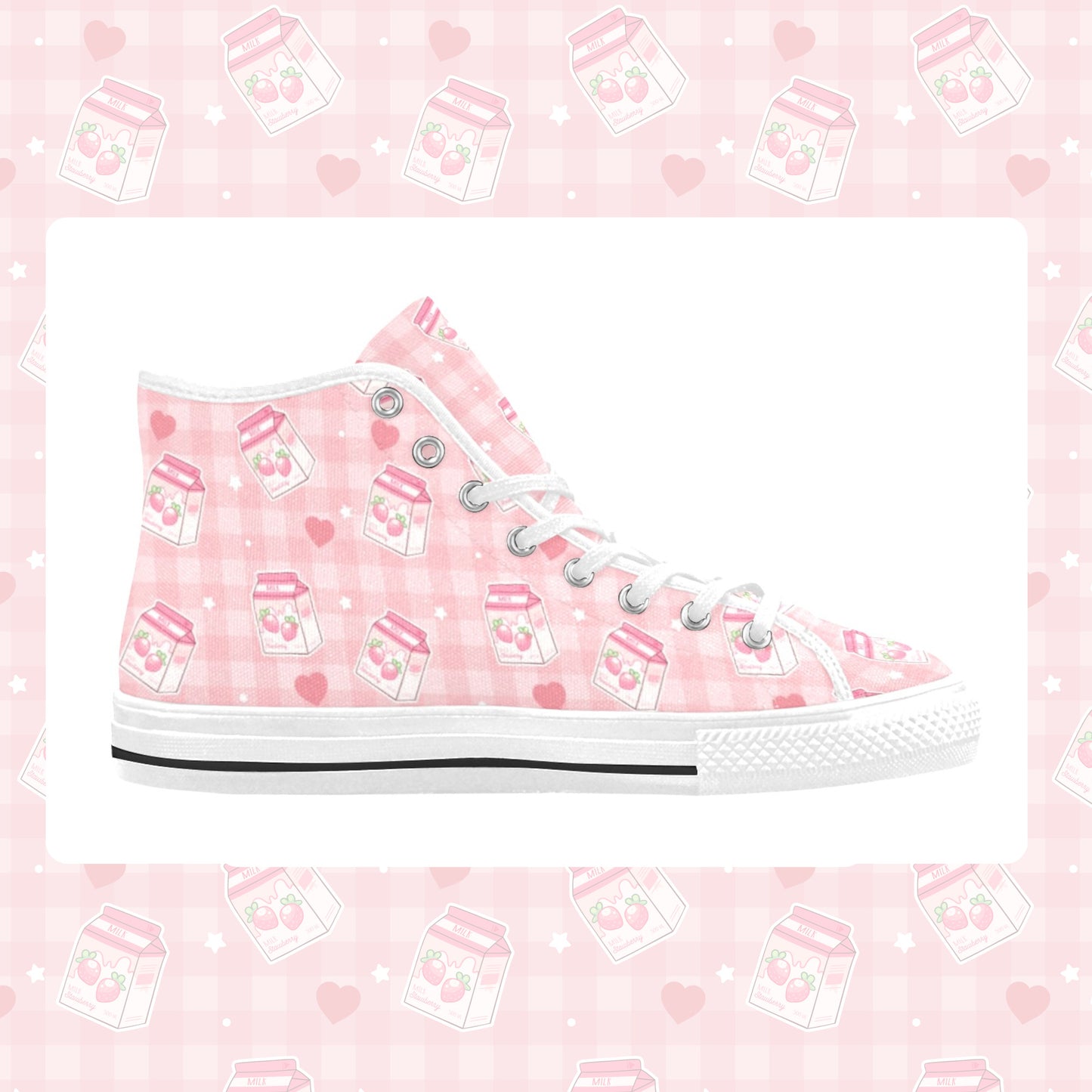 Close-up of cute pastel-colored shoes with decorative elements, displayed on a smooth white surface
