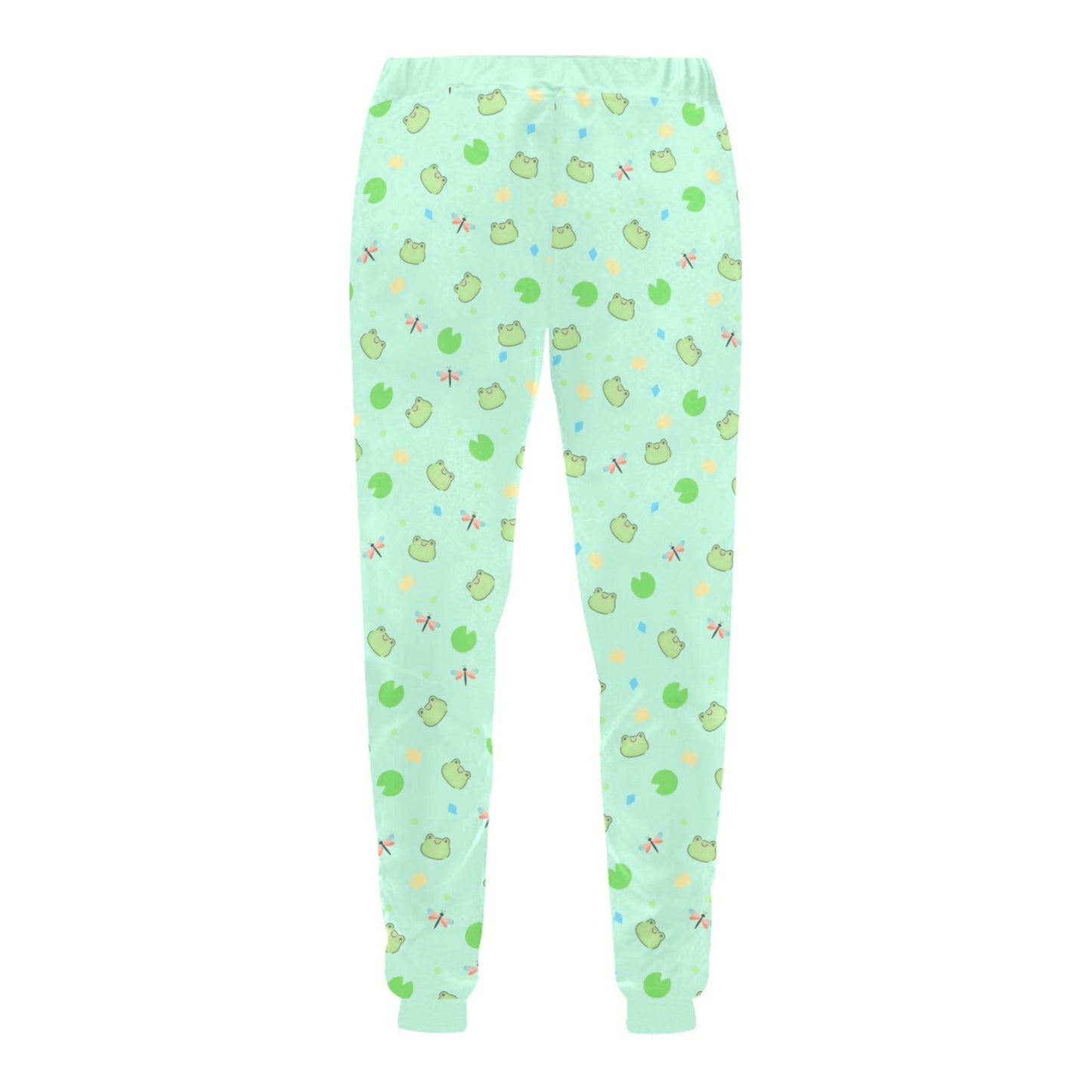 green kawaii jogger displayed on clean pastel background.