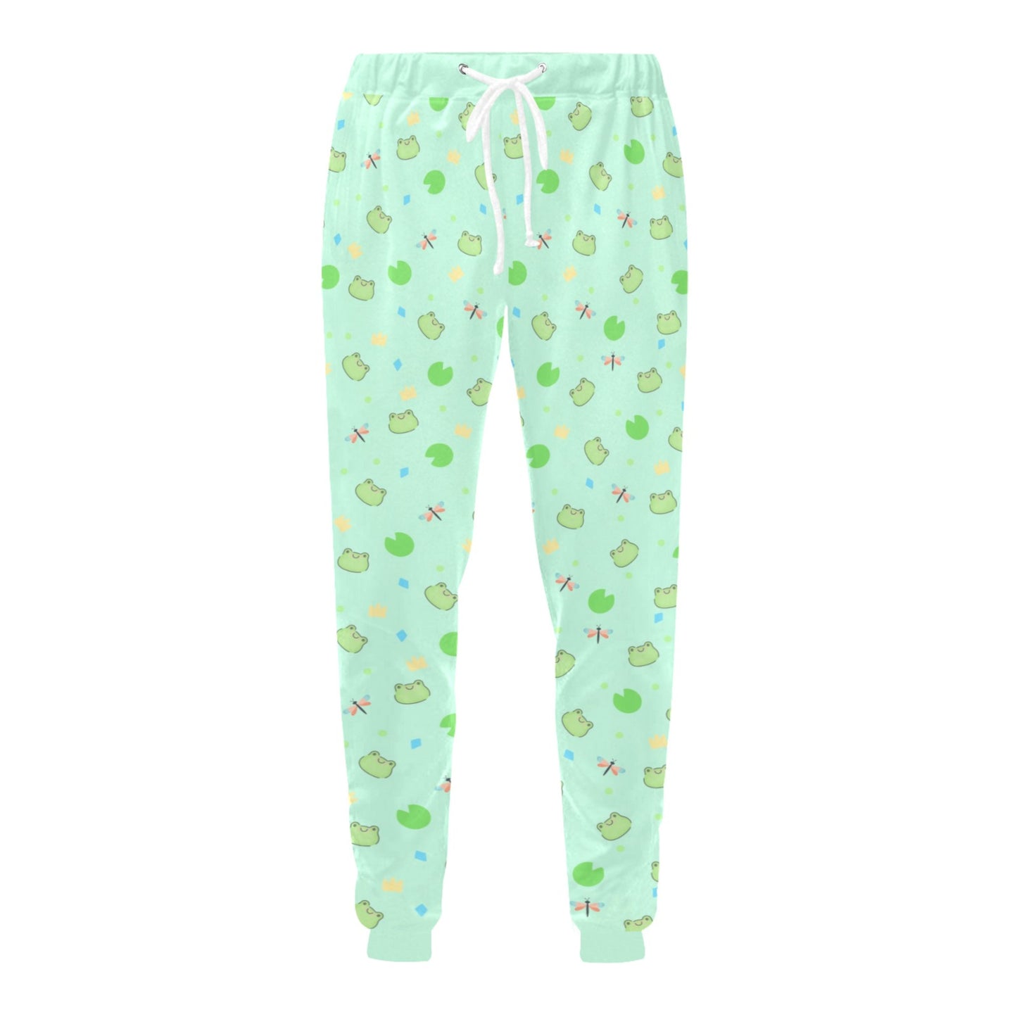 green kawaii jogger displayed on clean pastel background.