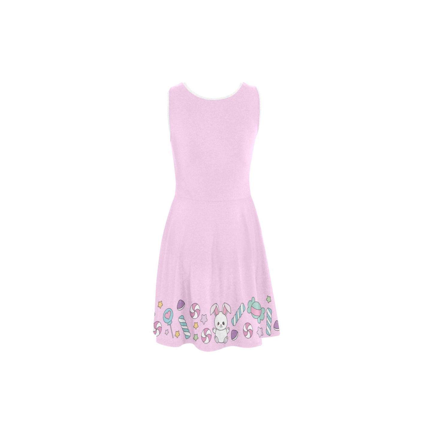 cute fairy kei Kawaii bunny skater dress in a white background