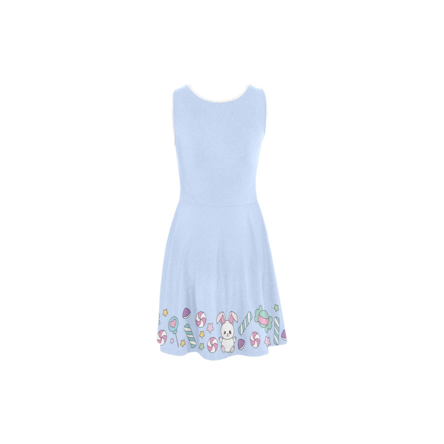 fairy kei yami Kawaii rainbow blue skater dress on a white background