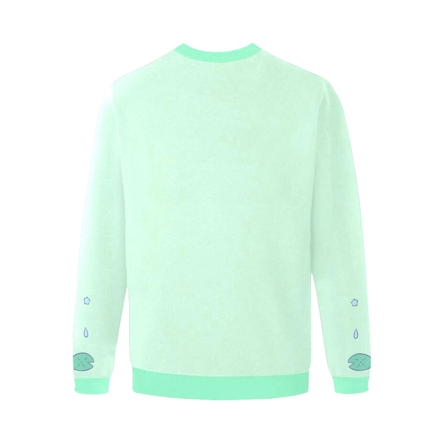 Yami kawaii sweatshirt with chibi print on white background.