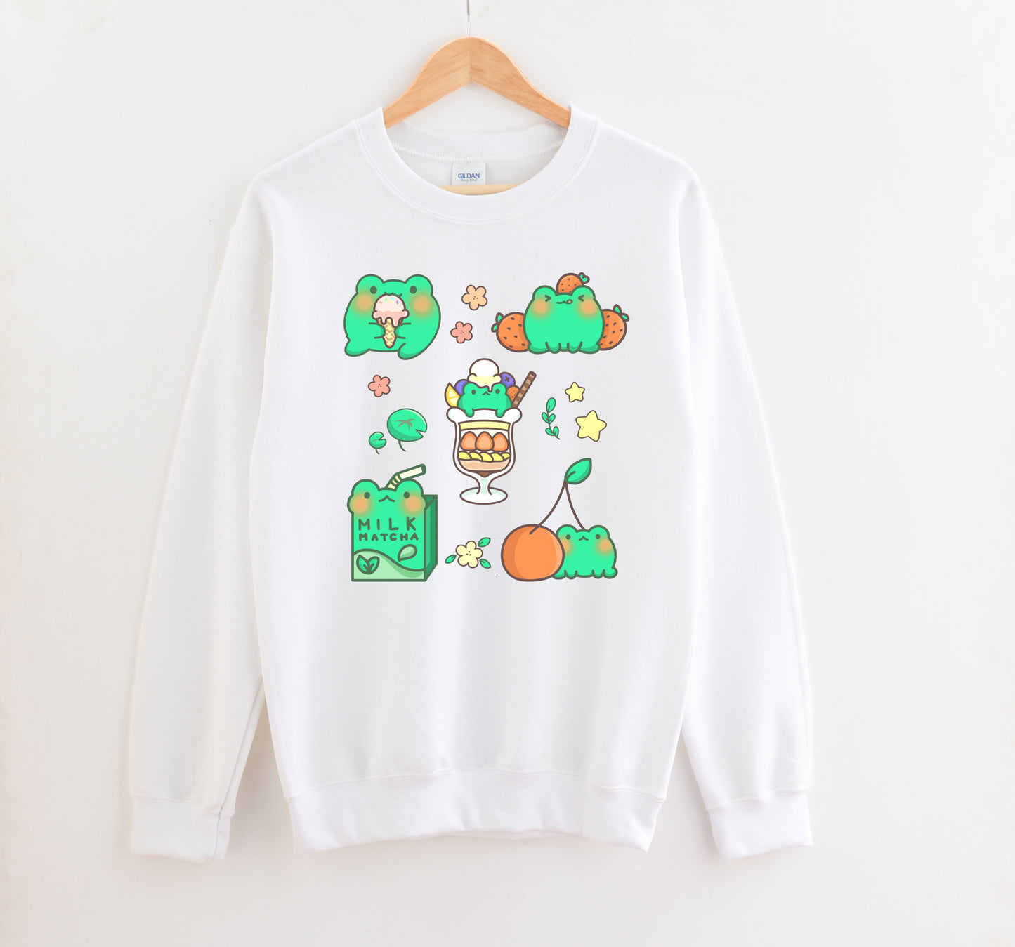 Pastel Yume Kawaii Frog Sweatshirt Yume Kawaii Meets Fairy Kei Fashion 406S