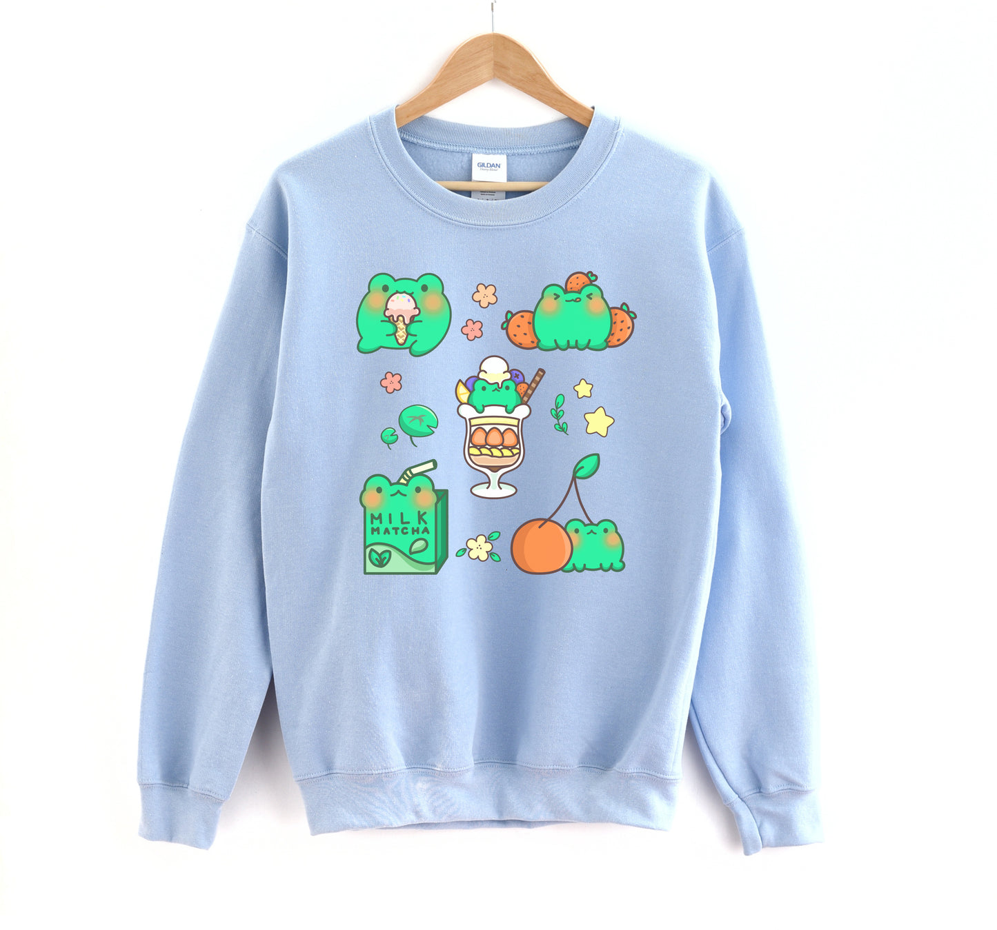Pastel Yume Kawaii Frog Sweatshirt Yume Kawaii Meets Fairy Kei Fashion 406S