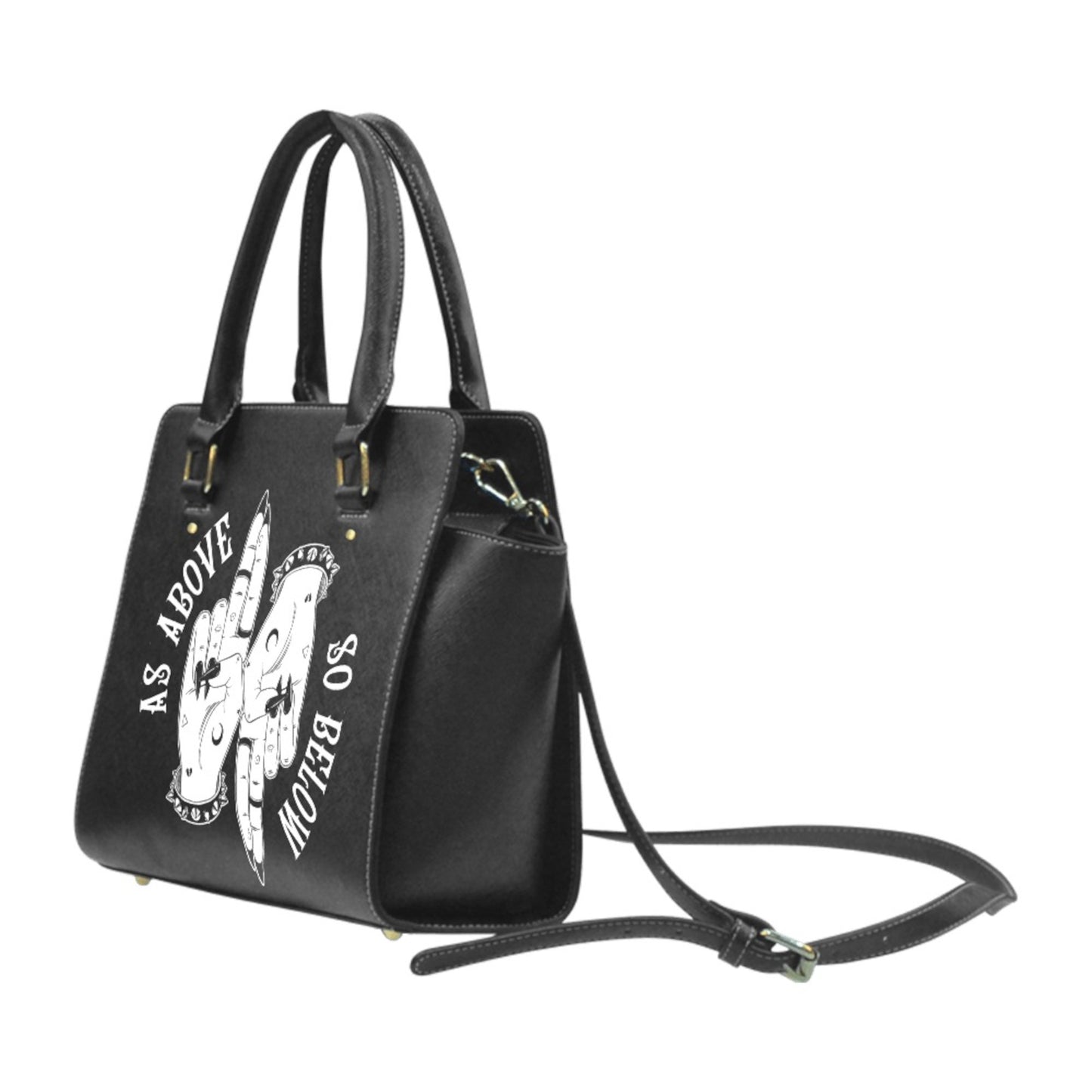 As Above so Below Witchy Goth Purse Black Shoulder Handbag Spooky Gothic Purses D2272290