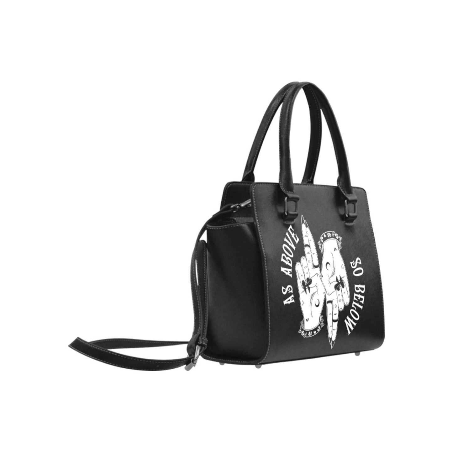 As Above so Below Witchy Goth Purse Black Shoulder Handbag Spooky Gothic Purses D2272290