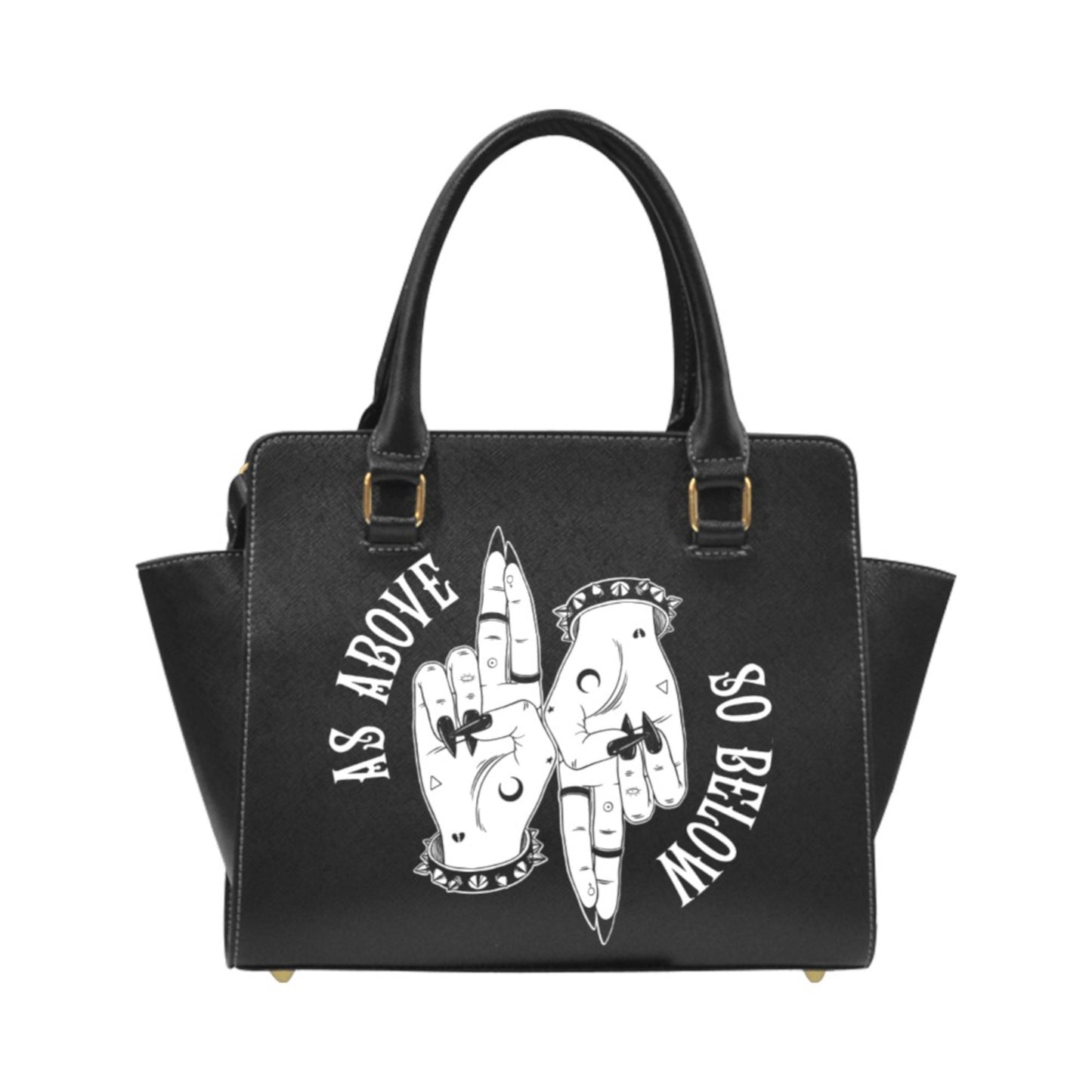 As Above so Below Witchy Goth Purse Black Shoulder Handbag Spooky Gothic Purses D2272290
