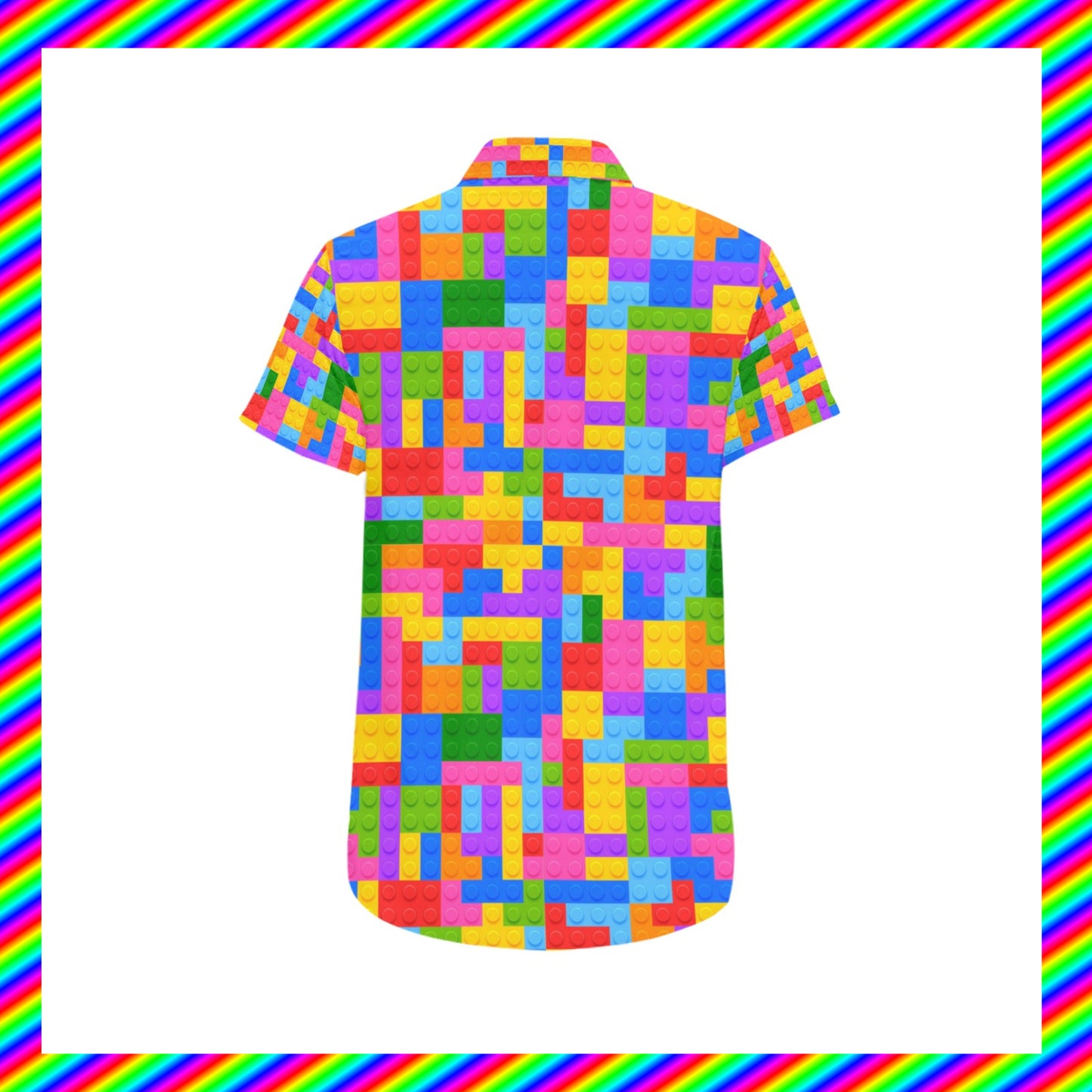 cute harajuku shirt with rainbow design on a white background