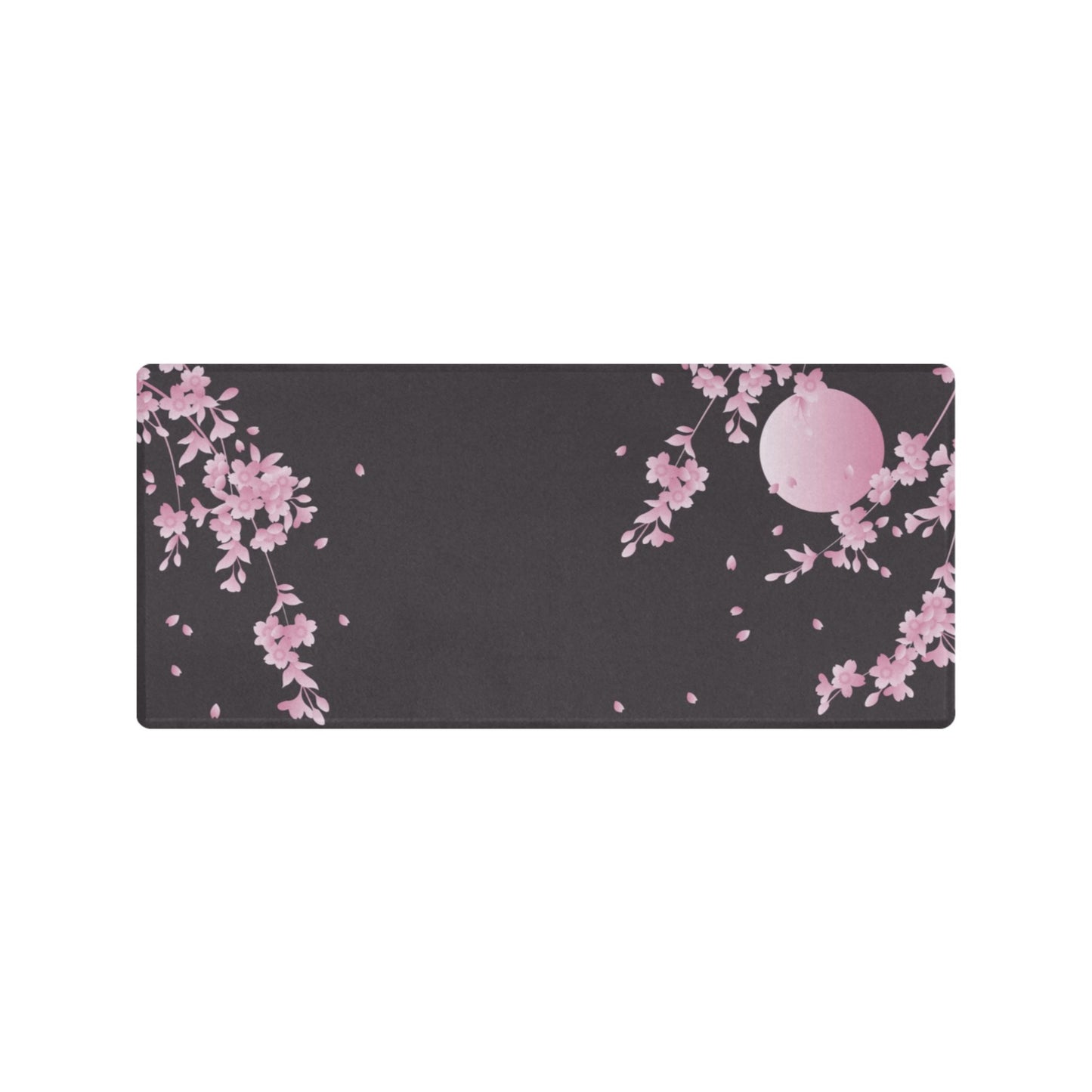 Soft kawaii desk mat with adorable floral design on a white background