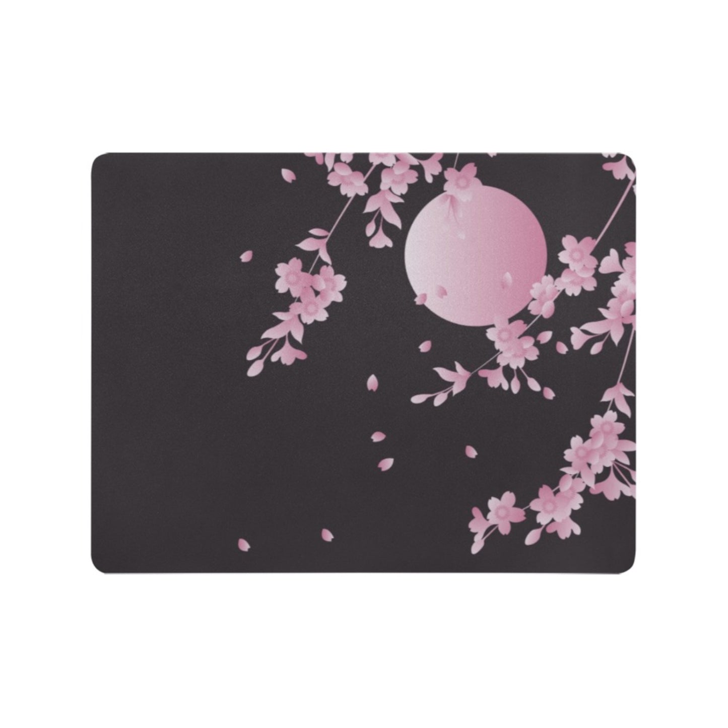 Soft kawaii desk mat with adorable floral design on a white background