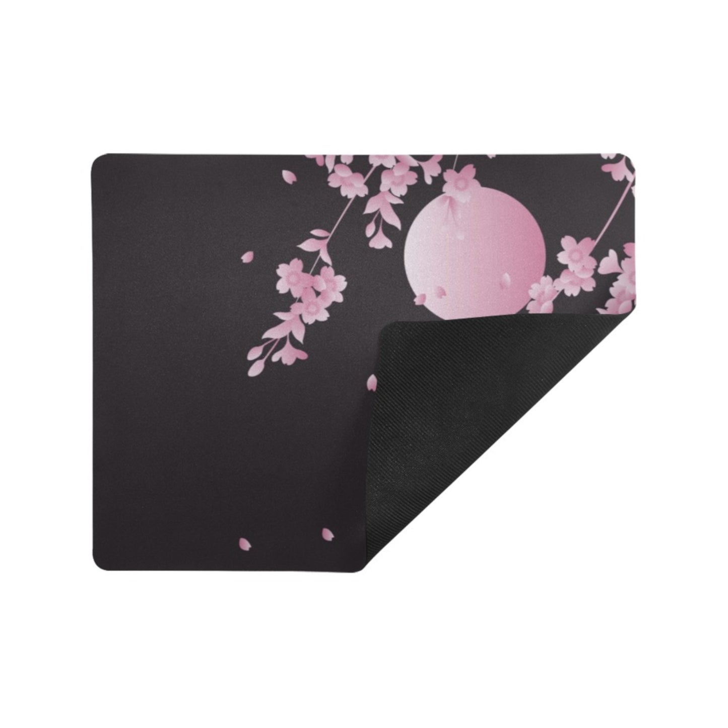 Soft kawaii desk mat with adorable floral design on a white background