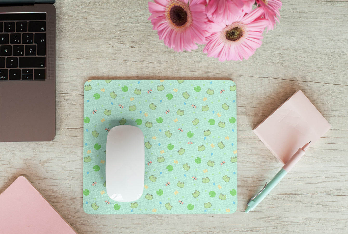 Cute and colorful desk mat perfect for kawaii-themed workspaces or gaming setups