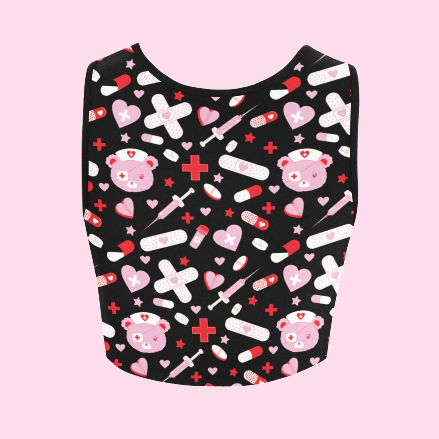 Menhera kei Pastel Goth Crop Top Menhera clothing Yami Kawaii shirt Menhera Black Outfit D2148293