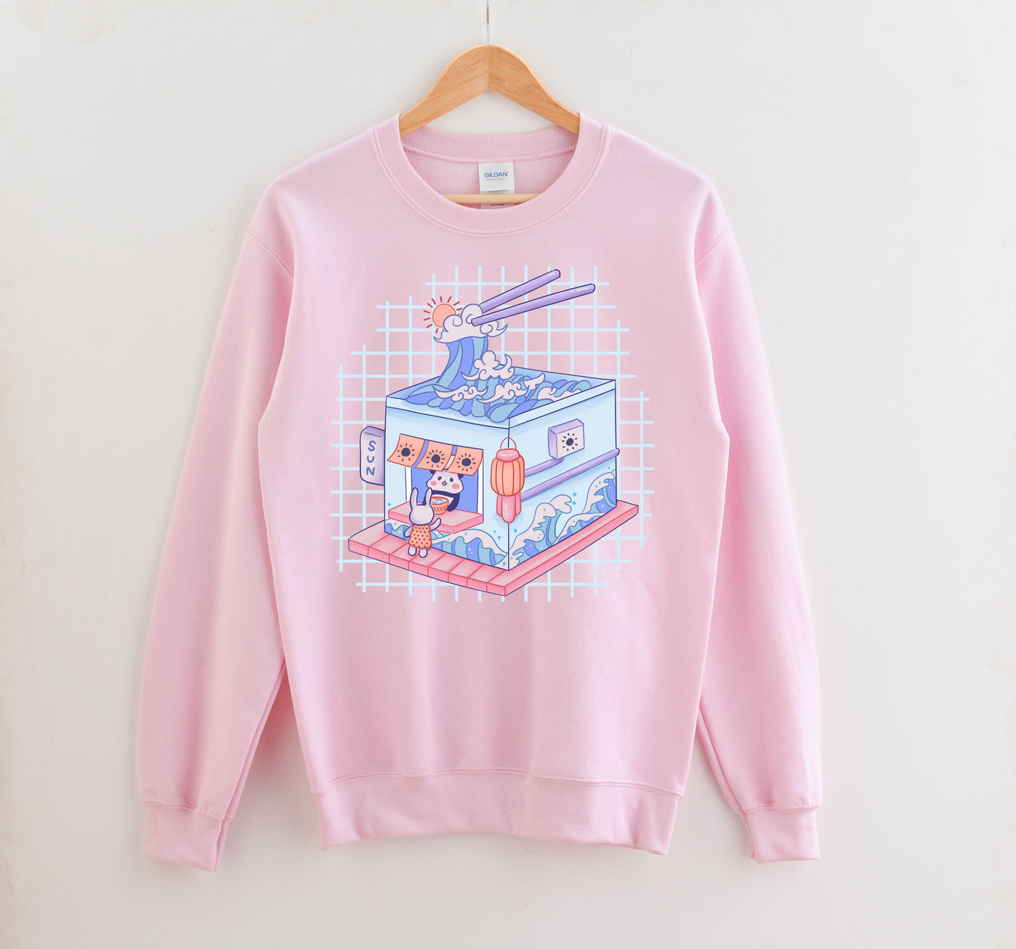 Pastel Yume Kawaii Blue Panda Sweatshirt Cute Kawaii Meets Fairy Kei Fashion 632S
