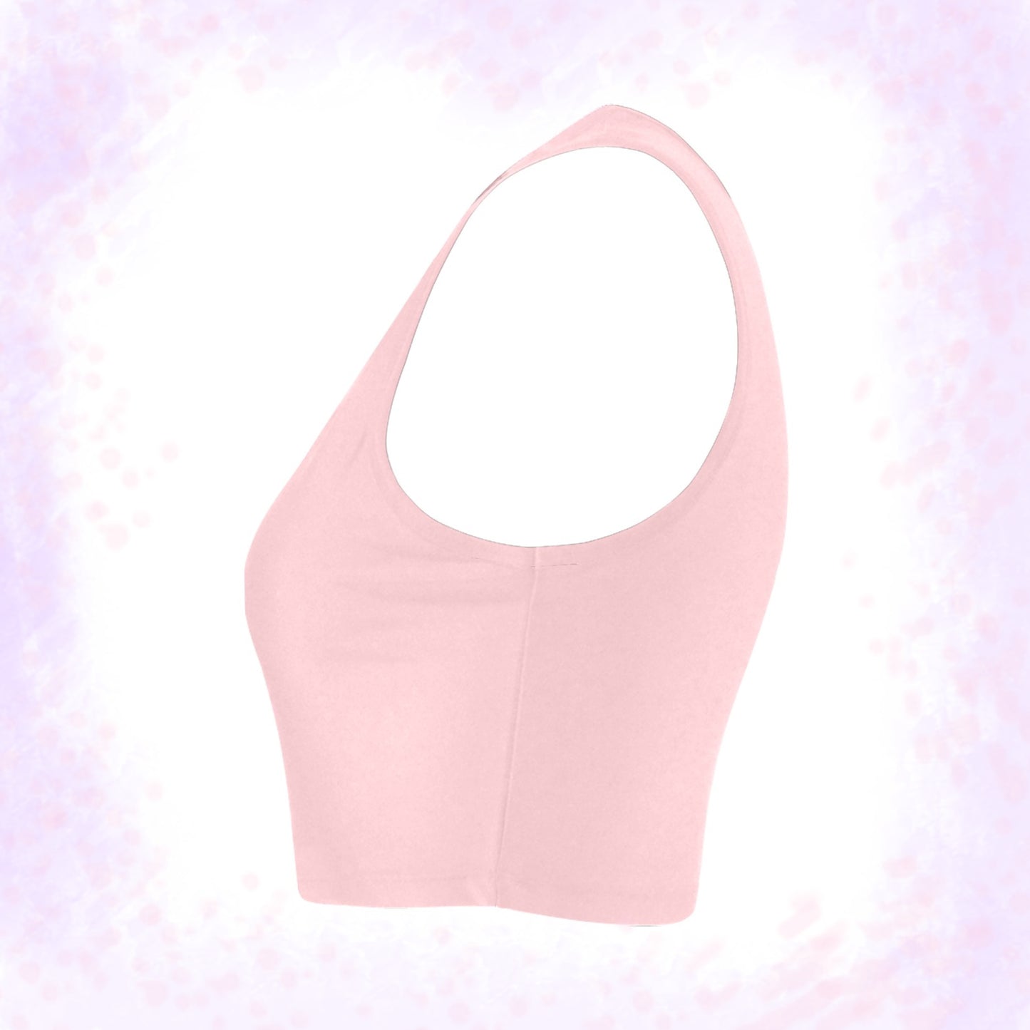 Yume Kawaii Strawberry Milk Pink Crop Top displayed on coloured background