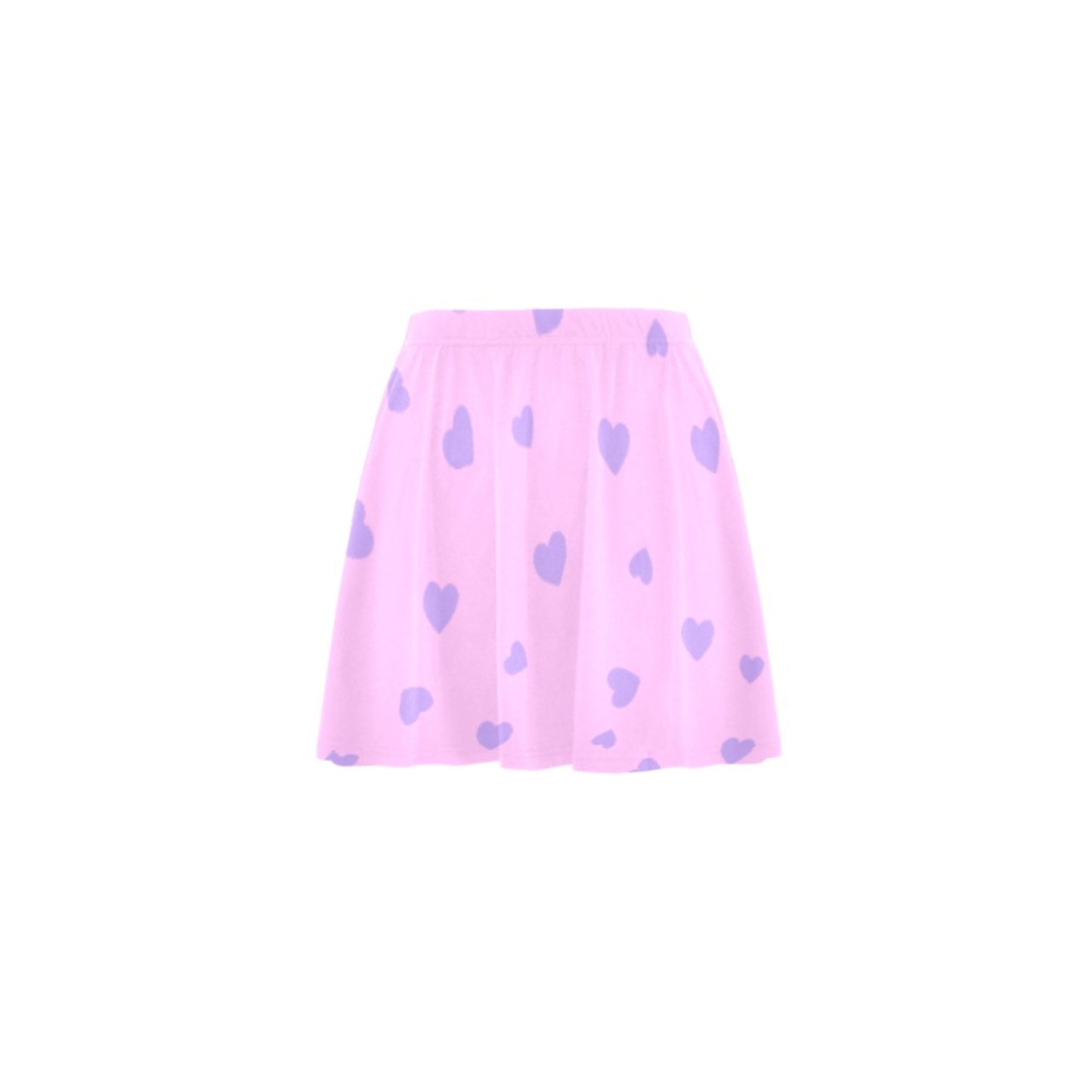 Pink and purple pastel kawaii skirt displayed on clean white background